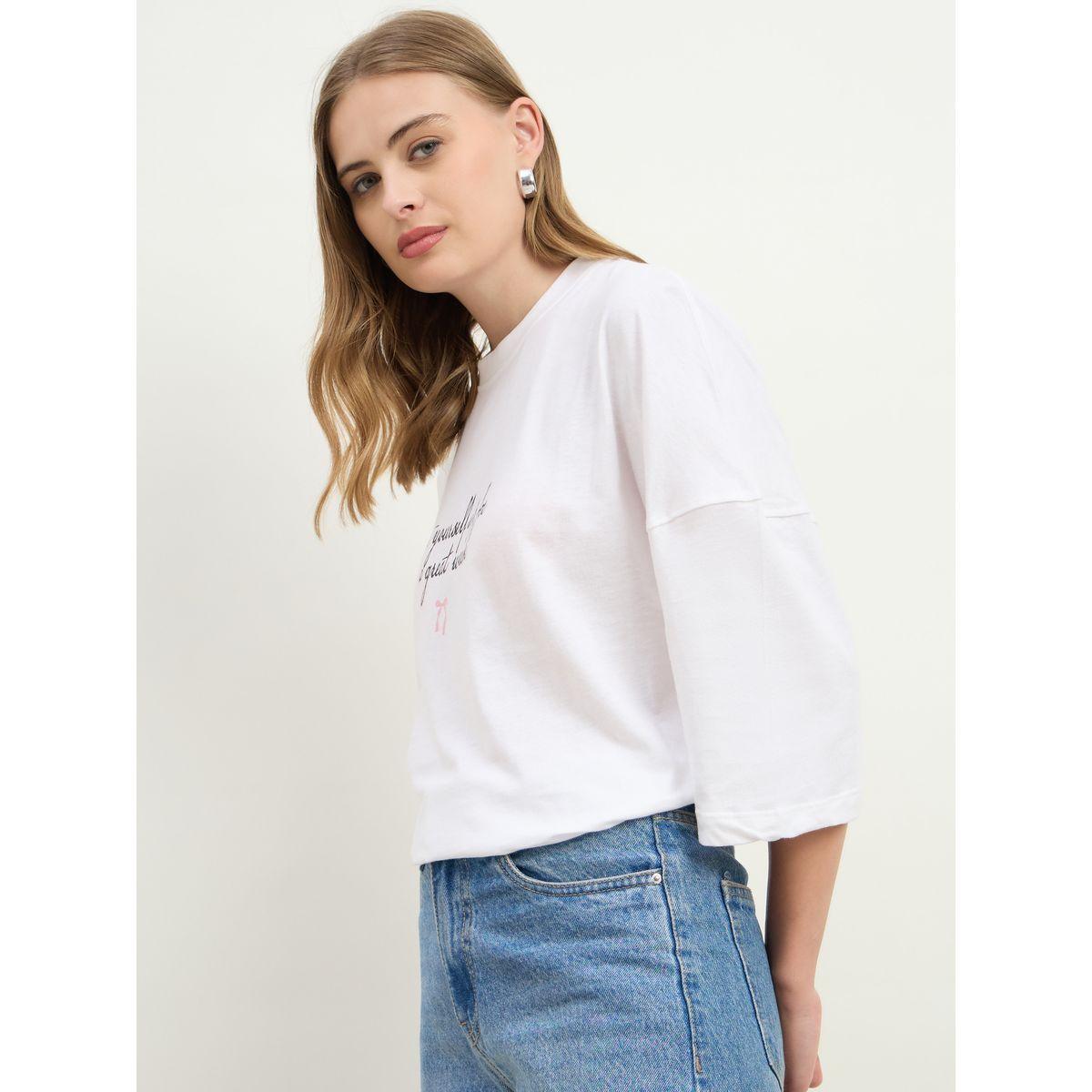 تيشيرت فضفاض بطبعة كتابة-women-clothing-tshirts-image-3