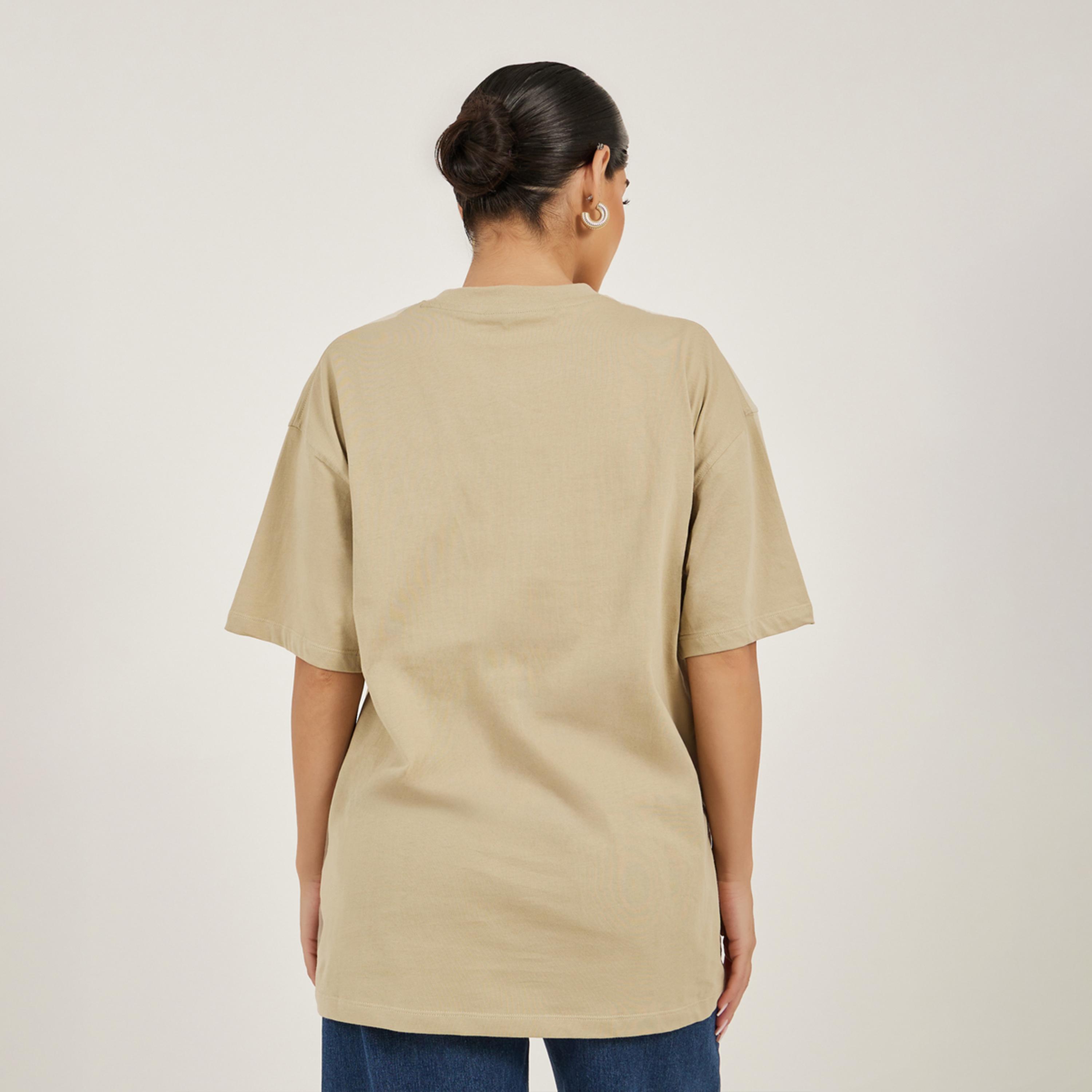 Styli Slogan Embroidered Round Neck Oversized T-Shirt-women-clothing-tshirts-image-5