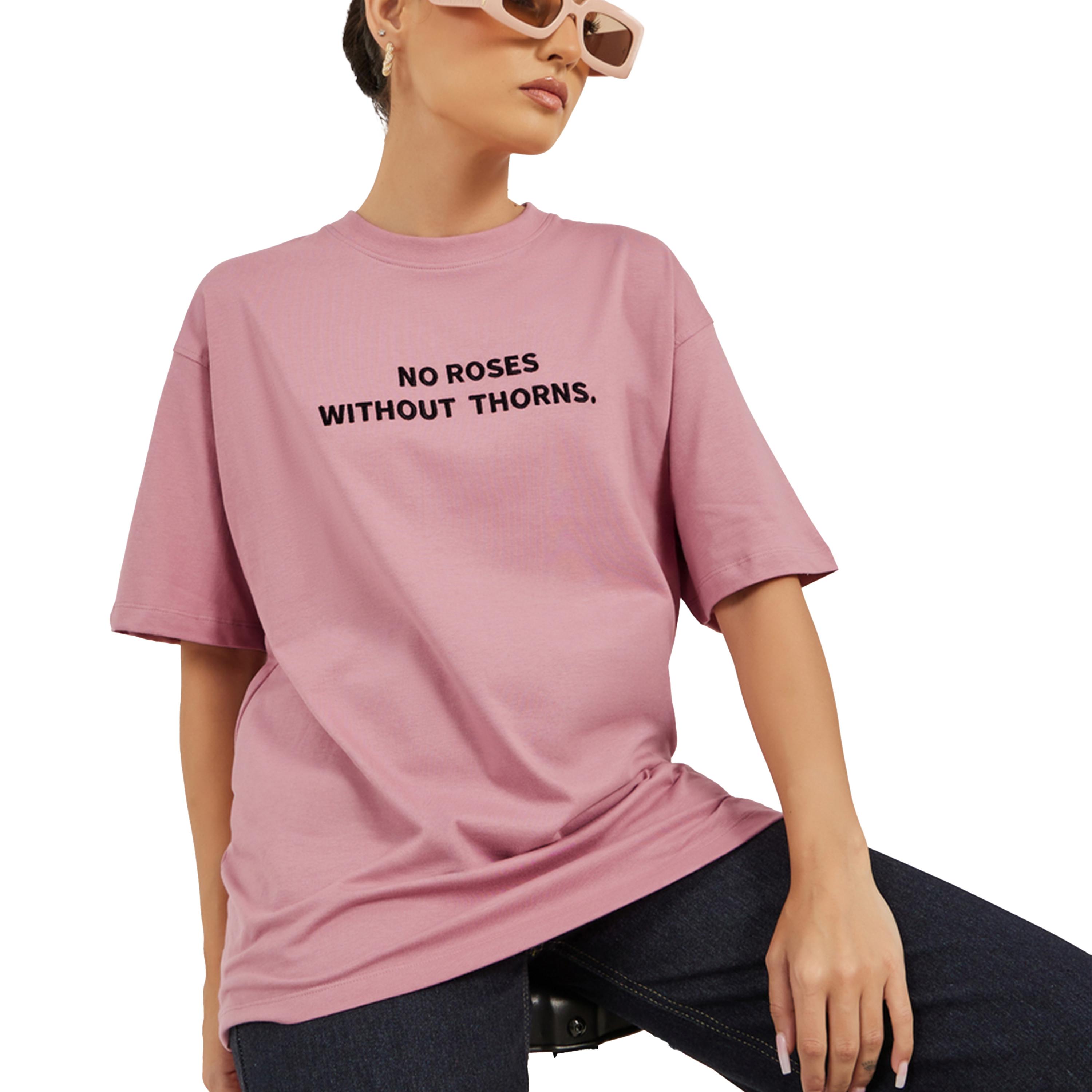 Styli Slogan Embroidered Round Neck Oversized T-Shirt-women-clothing-tshirts-image-1