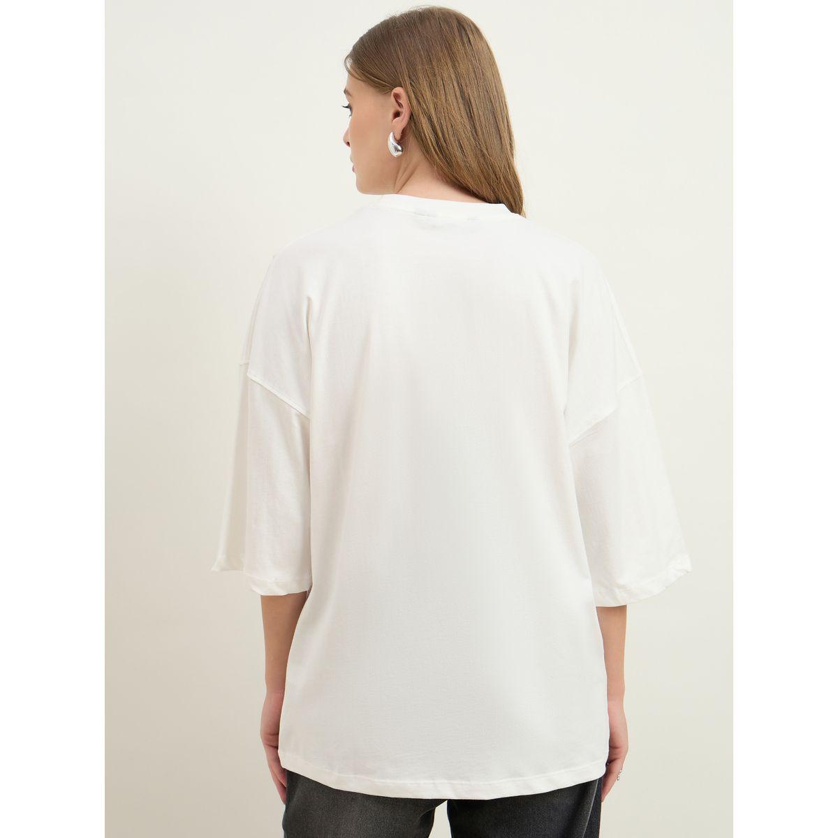 تيشيرت فضفاض بطبعة كتابة-women-clothing-tshirts-image-5