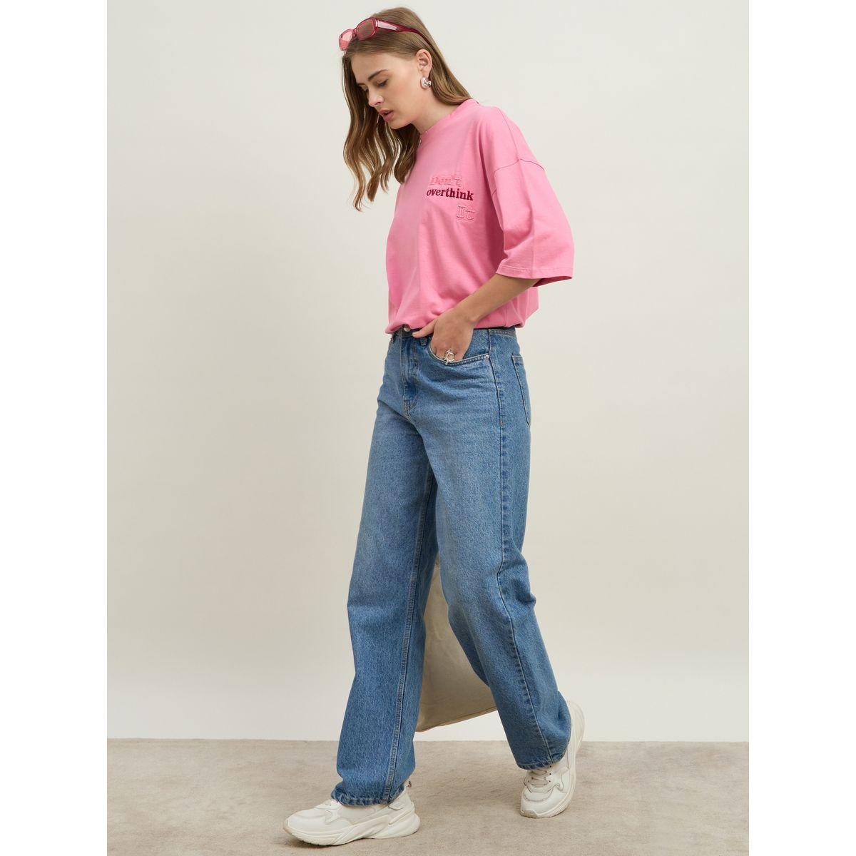 تيشيرت فضفاض بطبعة كتابة-women-clothing-tshirts-image-1