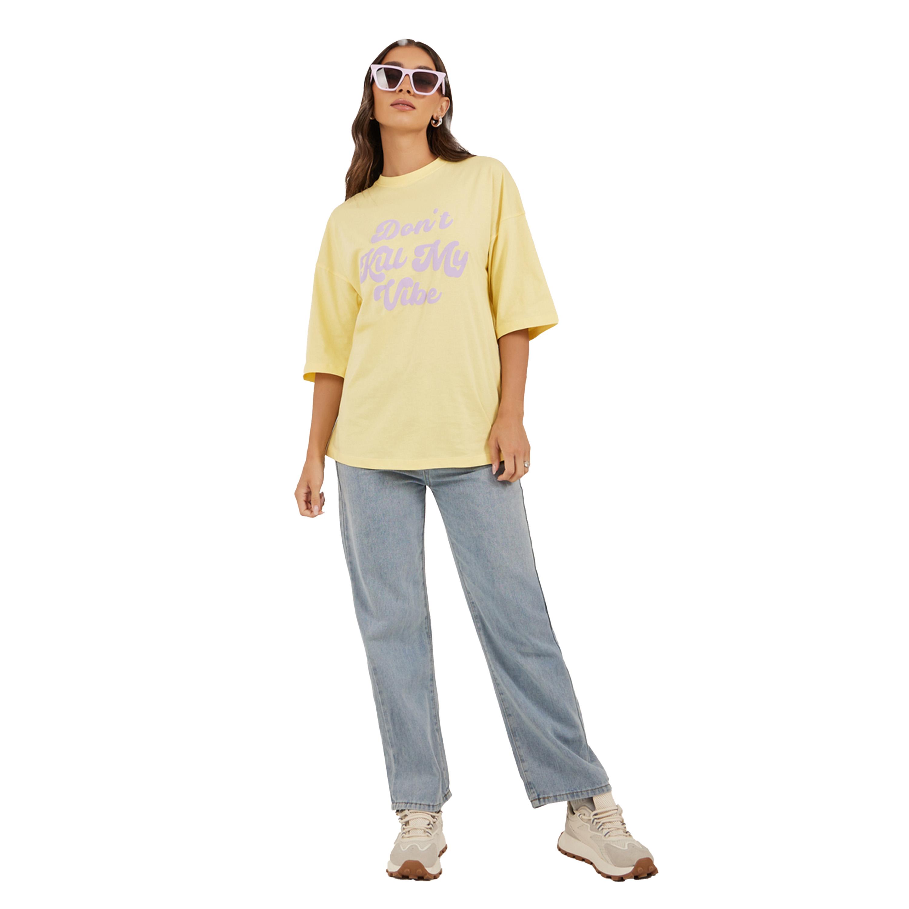 Styli Slogan Print Dropped Shoulder Oversized T-Shirt-women-clothing-tshirts-image-3