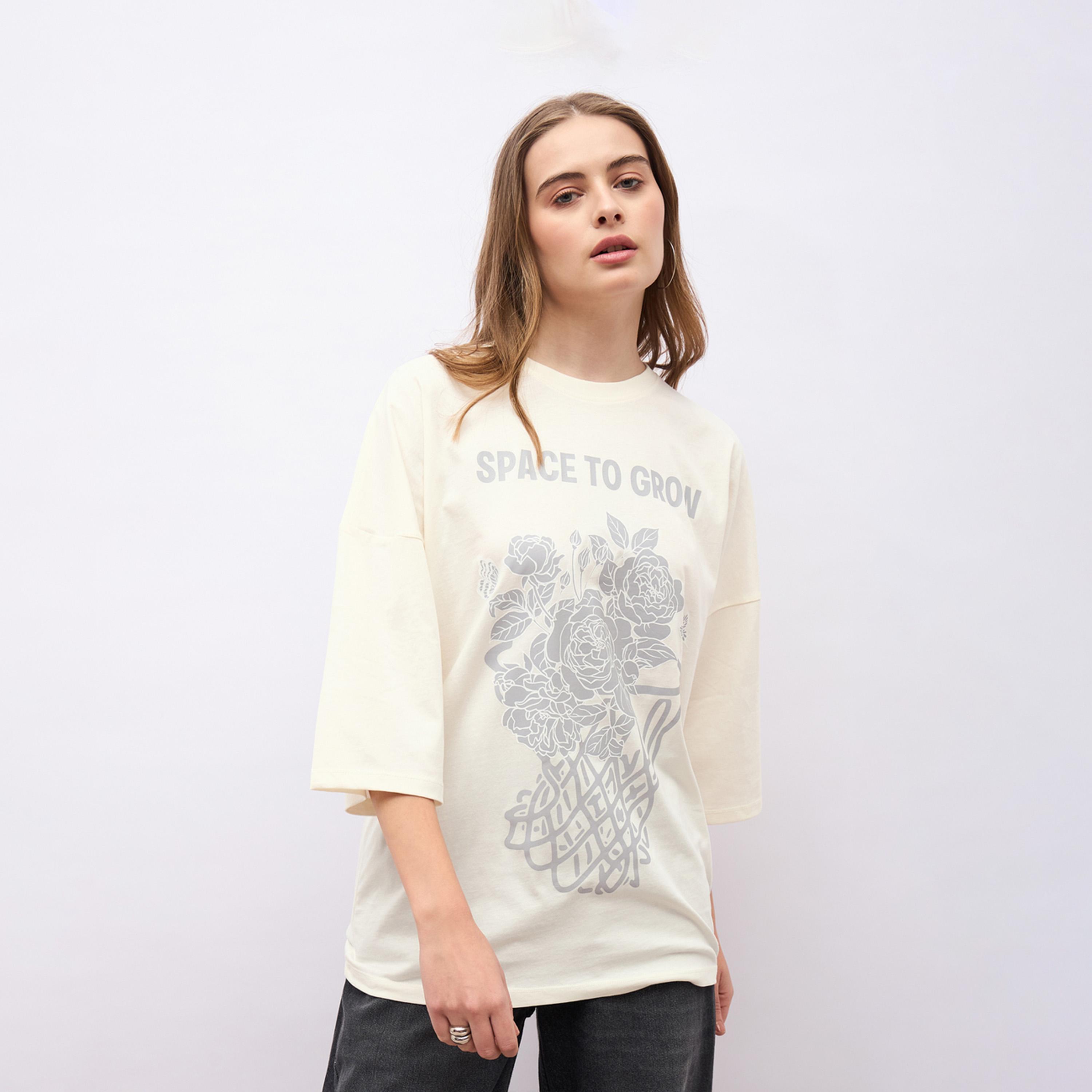 Styli Graphic Print Dropped Shoulders Oversized T-Shirt-women-clothing-tshirts-image-2