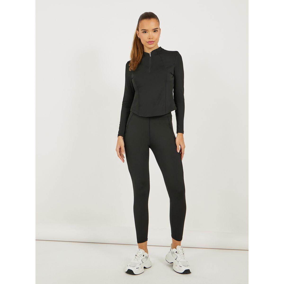 بلوزة رياضية بتداخلات مدروزة وأكمام طويلة-sports-women-clothing-tshirtsandvests-image-2