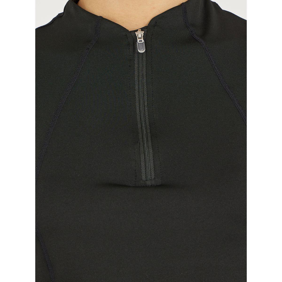 بلوزة رياضية بتداخلات مدروزة وأكمام طويلة-sports-women-clothing-tshirtsandvests-image-3