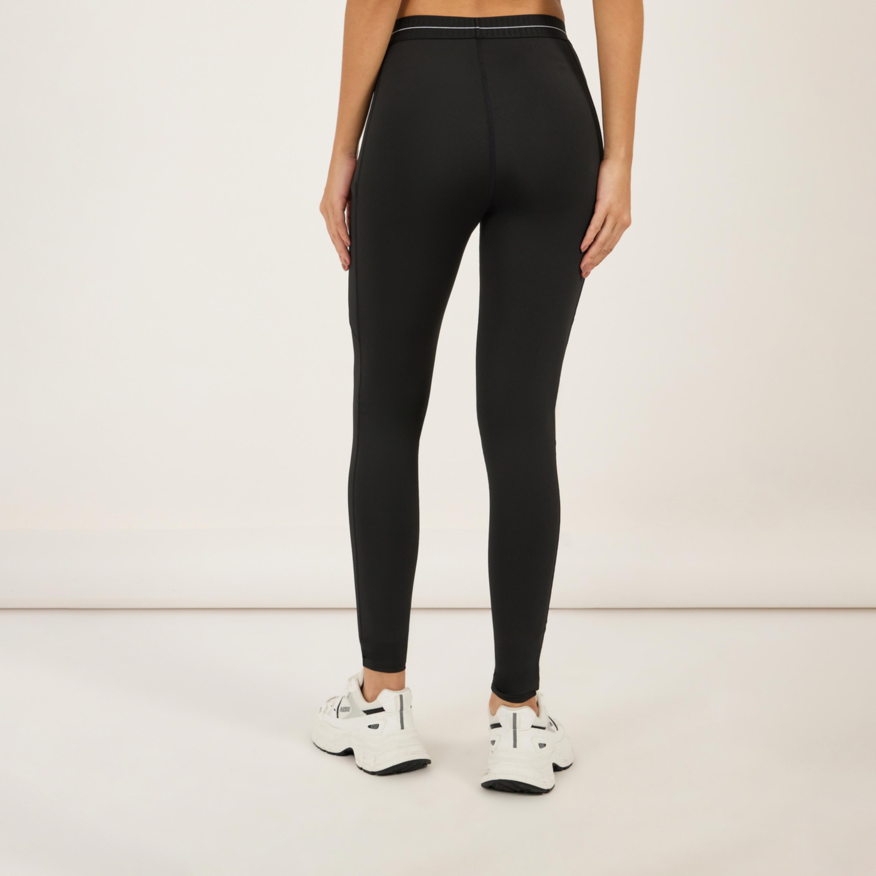 Styli Active Single Stripe Textured Waistband Leggings-women-clothing-sportswearandactivewear-bottoms-image-4