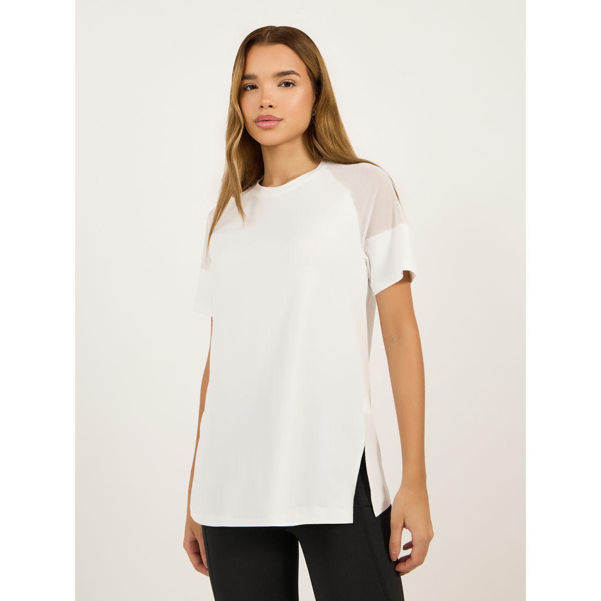 Styli Back Vertical Slogan Letter Drag Short Sleeves Top-women-clothing-sportswearandactivewear-tshirtsandvests-image-3