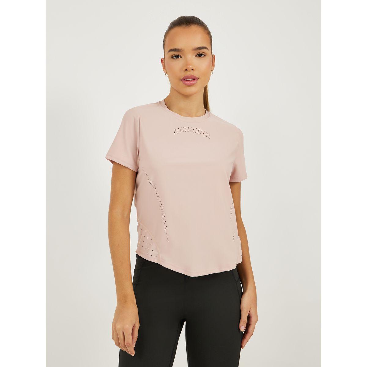 بلوزة بشريط عاكس للإضاءة مع أكمام قصيرة-women-clothing-sportswearandactivewear-tshirtsandvests-image-1