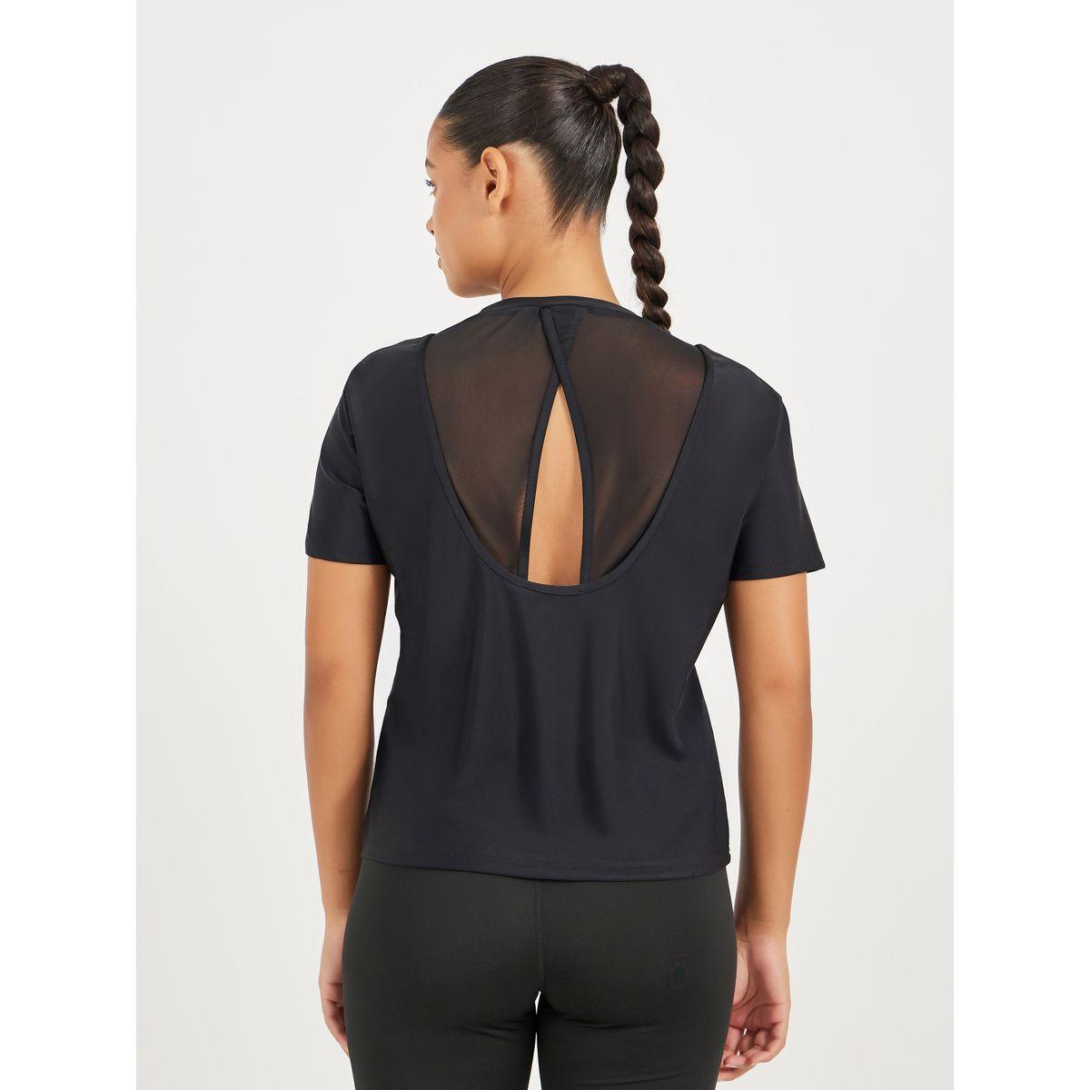 Styli Peep Back Mesh Overlay Insert Short Sleeve Top-women-clothing-sportswearandactivewear-tshirtsandvests-image-4