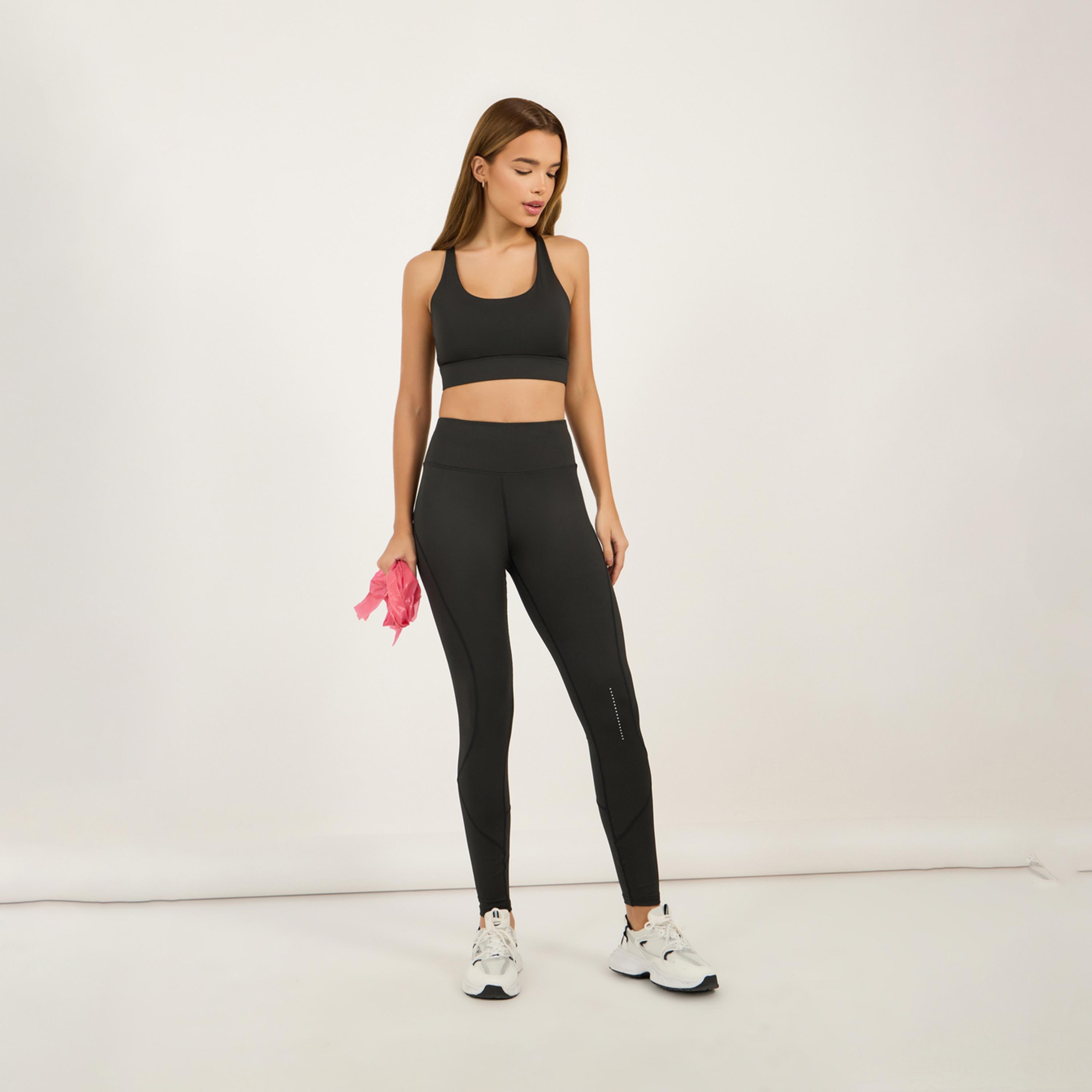 ستايلي - بنطال رياضي بطول كامل وتفاصيل عاكسة عند الركبة-women-clothing-sportswearandactivewear-bottoms-joggersandtrackpants-image-2