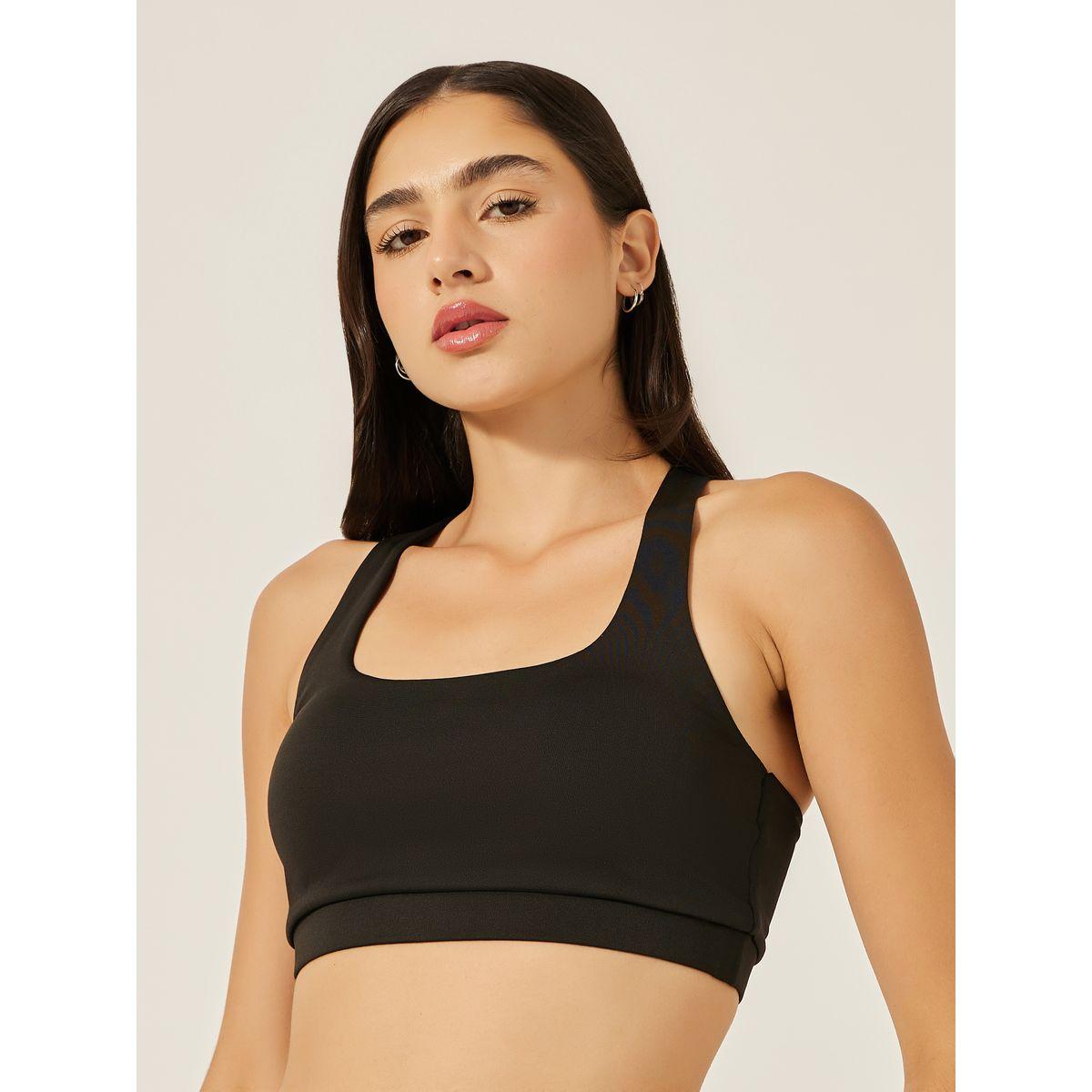 Pack of 3 - Multi Cross Back Padded Sports Bra, Panelled Top and Flared Leggings-women-clothing-sportswearandactivewear-trackpantsandtracksuits-image-8