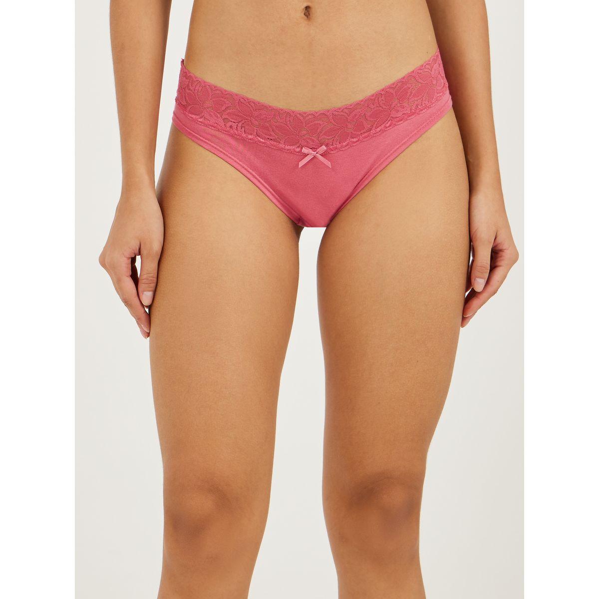 Styli Pack of 6 - Scalloped Edge Wide Lace Trim Cotton Brazilian Brief-women-clothing-lingerie-panties-image-10