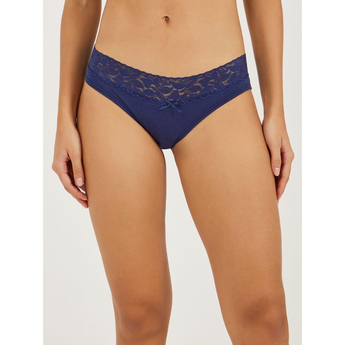 Styli Pack of 6 - Scalloped Edge Wide Lace Trim Cotton Brazilian Brief-women-clothing-lingerie-panties-image-6