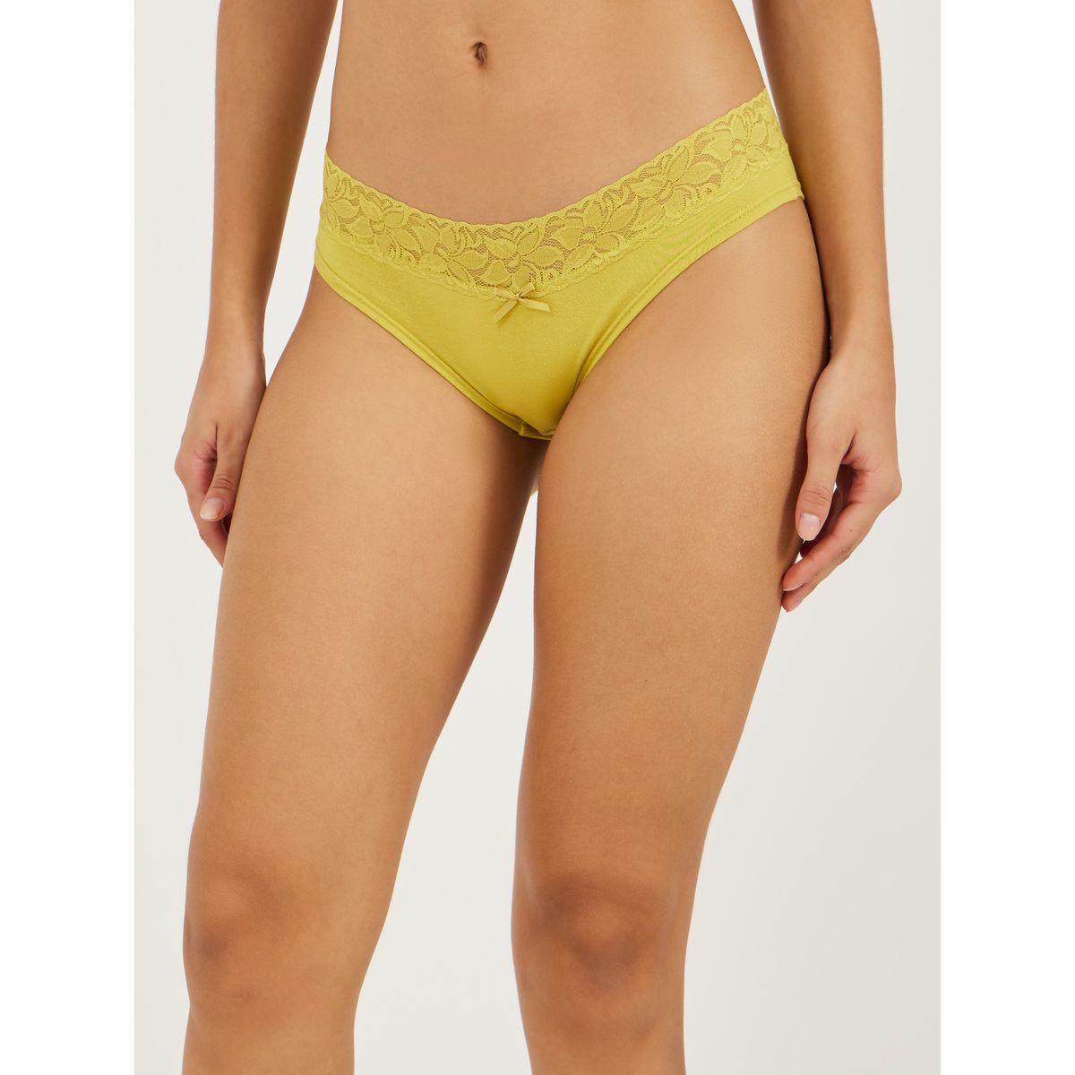 Styli Pack of 6 - Scalloped Edge Wide Lace Trim Cotton Brazilian Brief-women-clothing-lingerie-panties-image-8