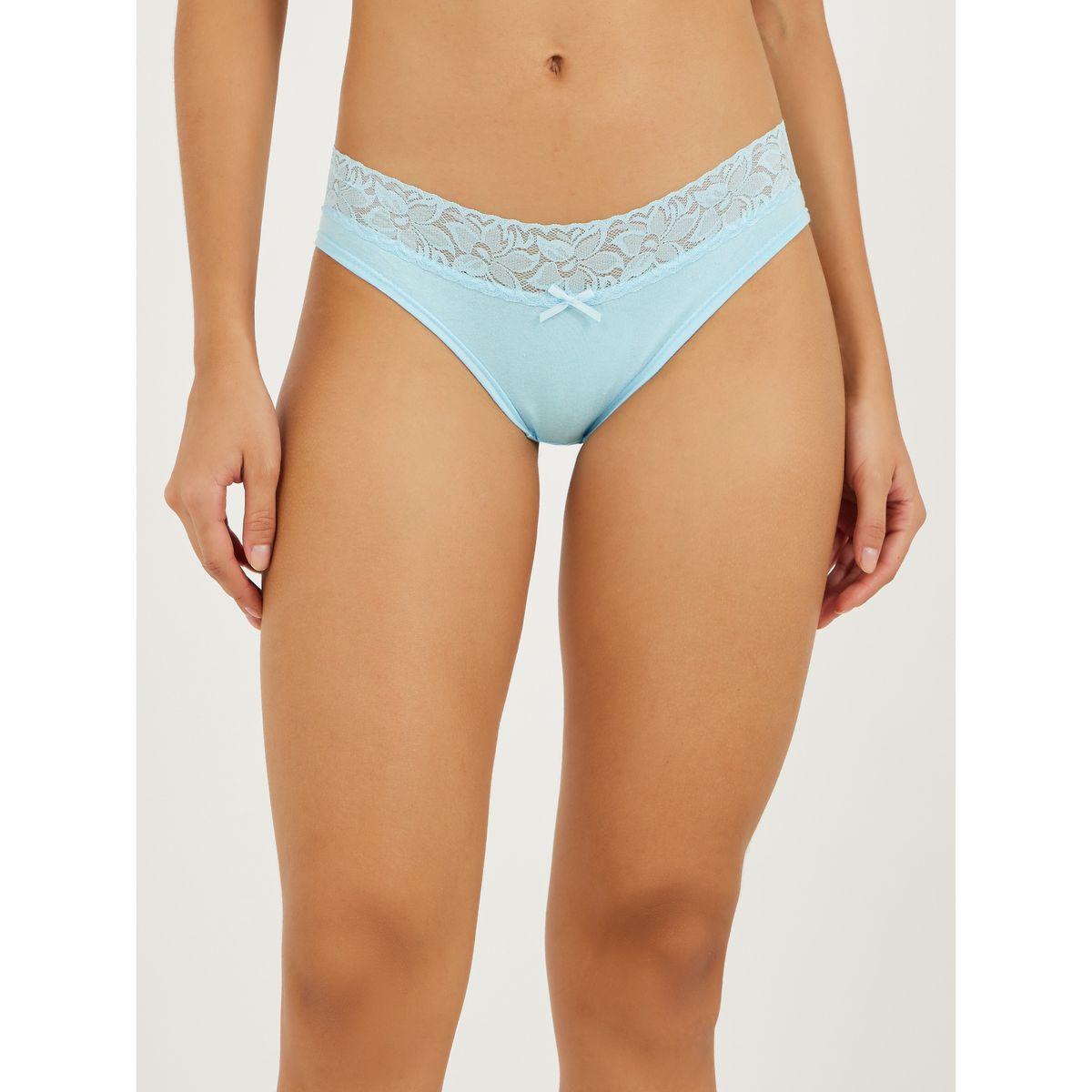 Styli Pack of 6 - Scalloped Edge Wide Lace Trim Cotton Brazilian Brief-women-clothing-lingerie-panties-image-9