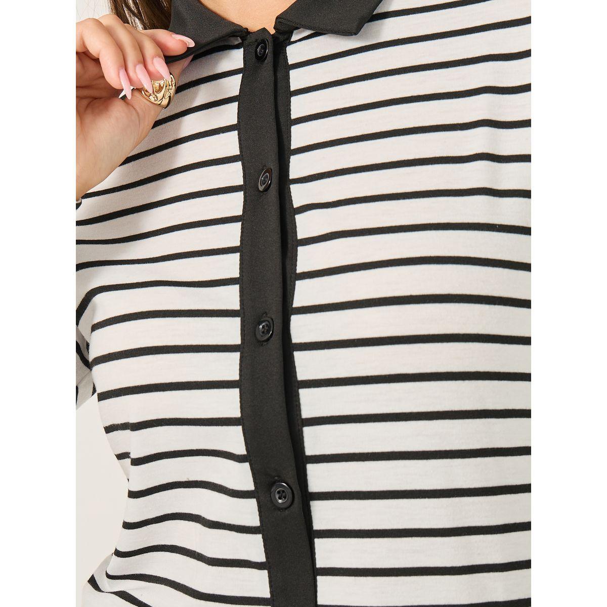 بلوزة مخططة بياقة وتفاصيل مُتباينة-women-clothing-shirtsandblouses-blouses-image-5