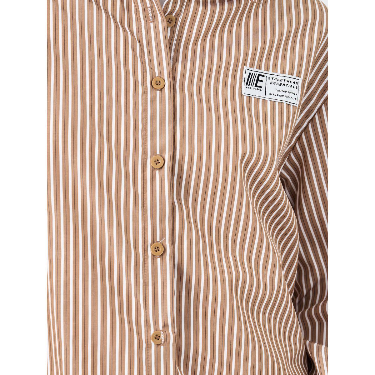 Styli Striped Cuffed Long Sleeve Buttoned Shirt-women-clothing-shirtsandblouses-shirts-image-4