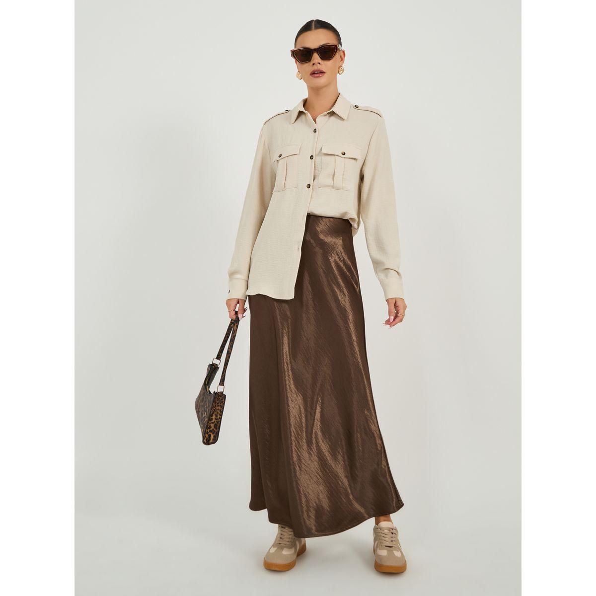 بلوزة بقصة عادية وتفاصيل جيوب-women-clothing-shirtsandblouses-shirts-image-2