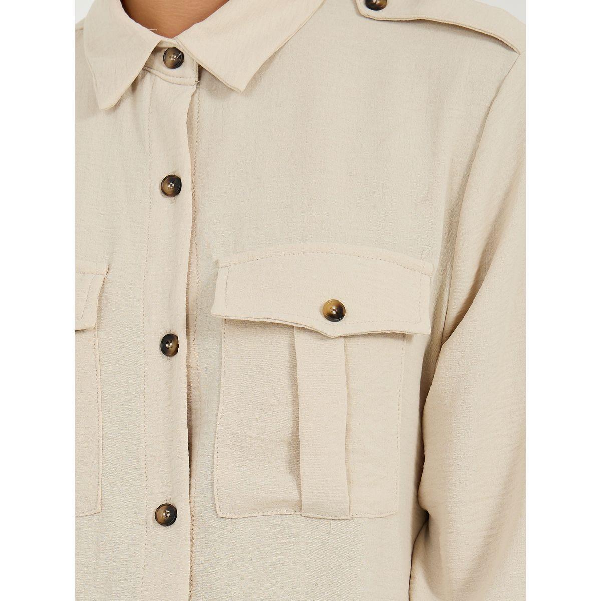 بلوزة بقصة عادية وتفاصيل جيوب-women-clothing-shirtsandblouses-shirts-image-4
