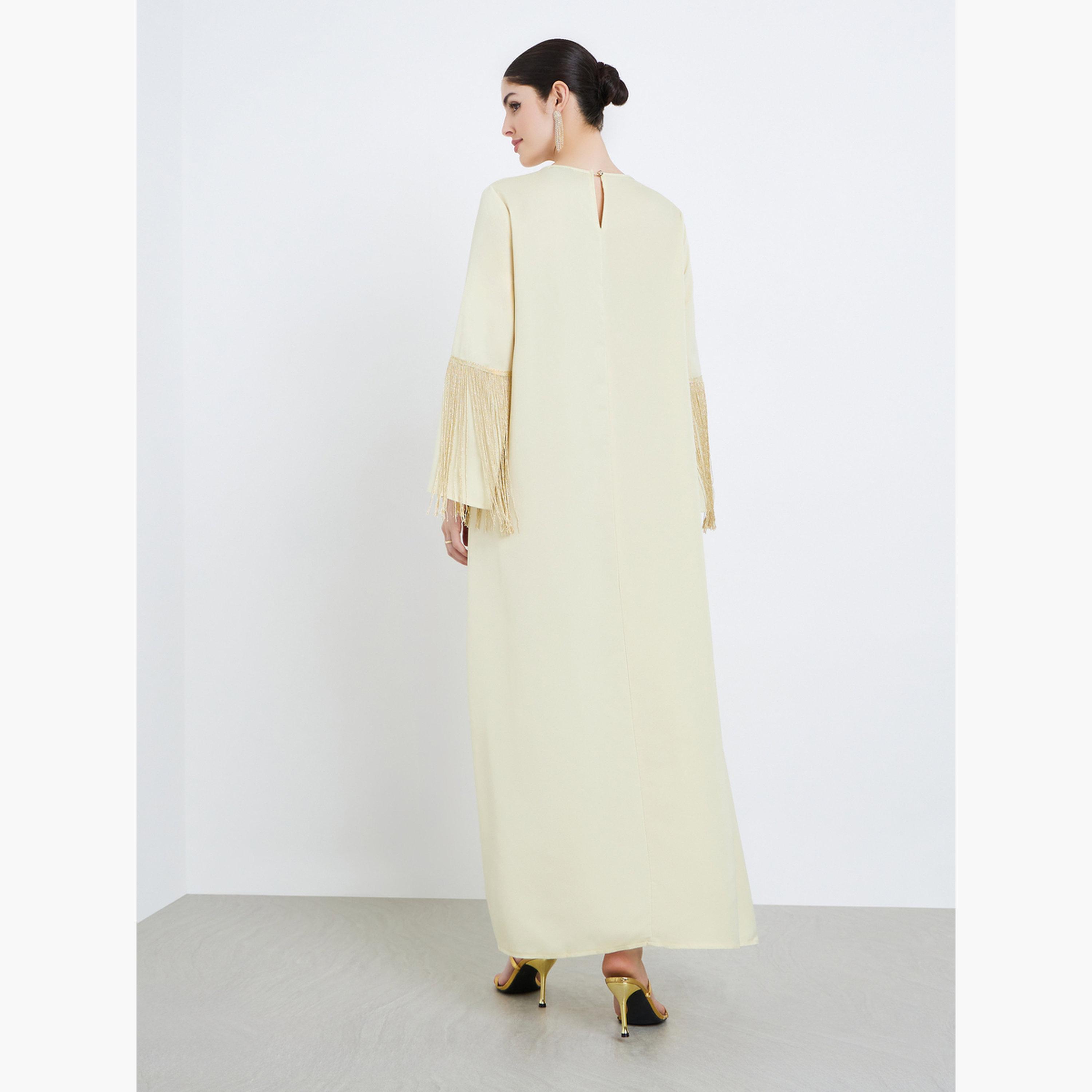 جلابية ساتان بحواف شرابات-women-arabicclothing-jalabiyas-image-5