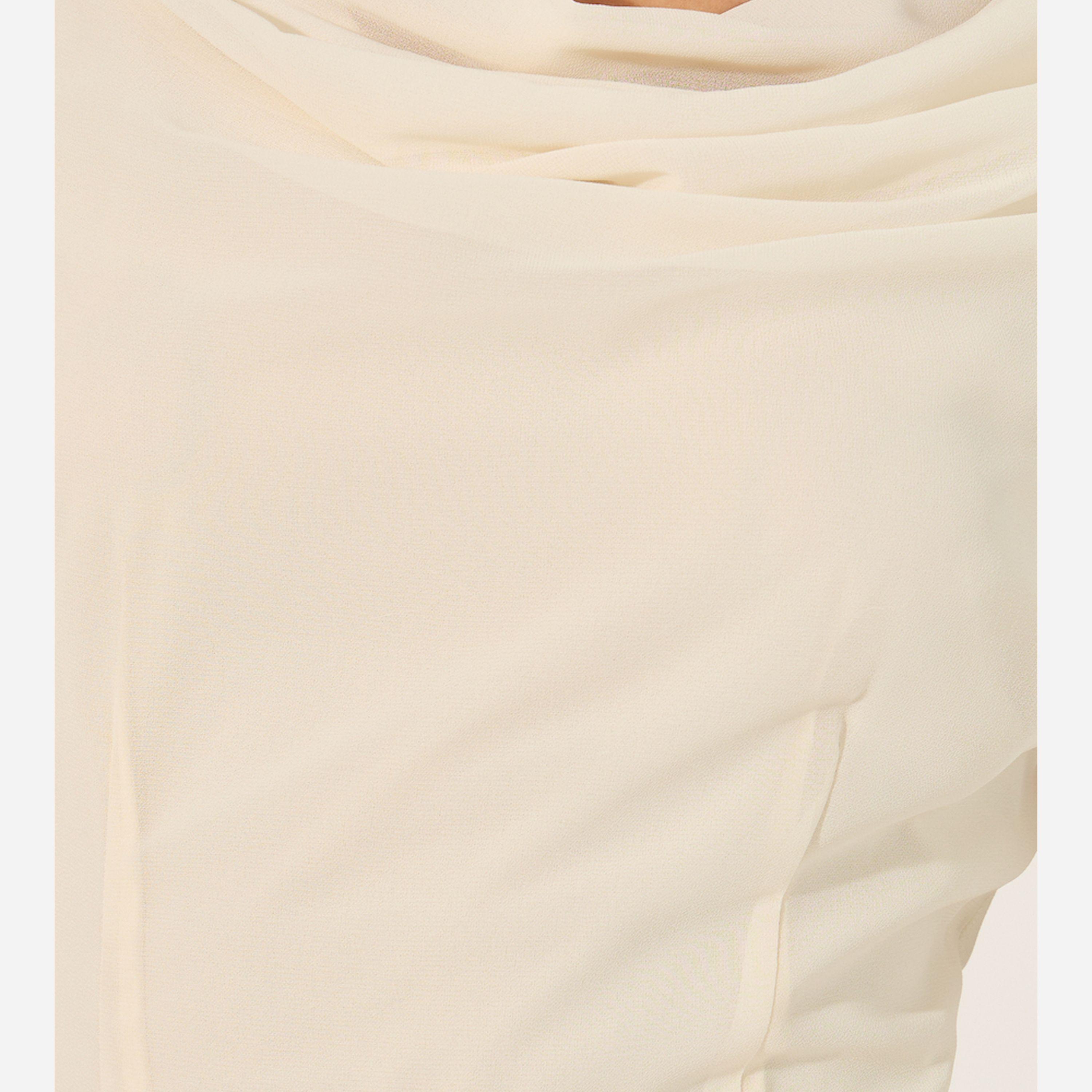 ستايلي - فستان ماكسي بأكمام طويلة وقصة حرف A مع كشكشة بسيطة-women-clothing-dresses-image-4
