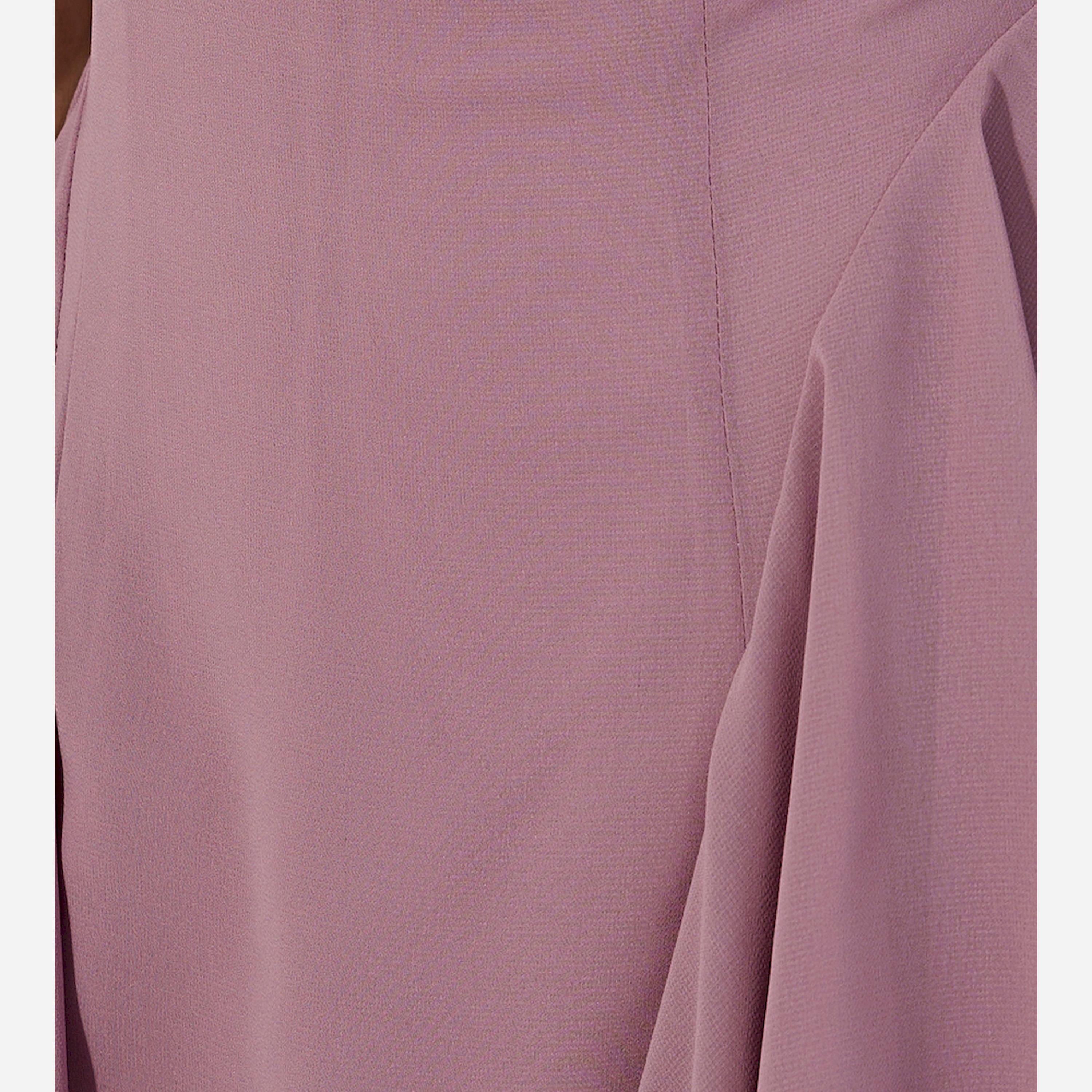 ستايلي - فستان ماكسي بأكمام طويلة وقصة حرف A مع كشكشة بسيطة-women-clothing-dresses-image-4