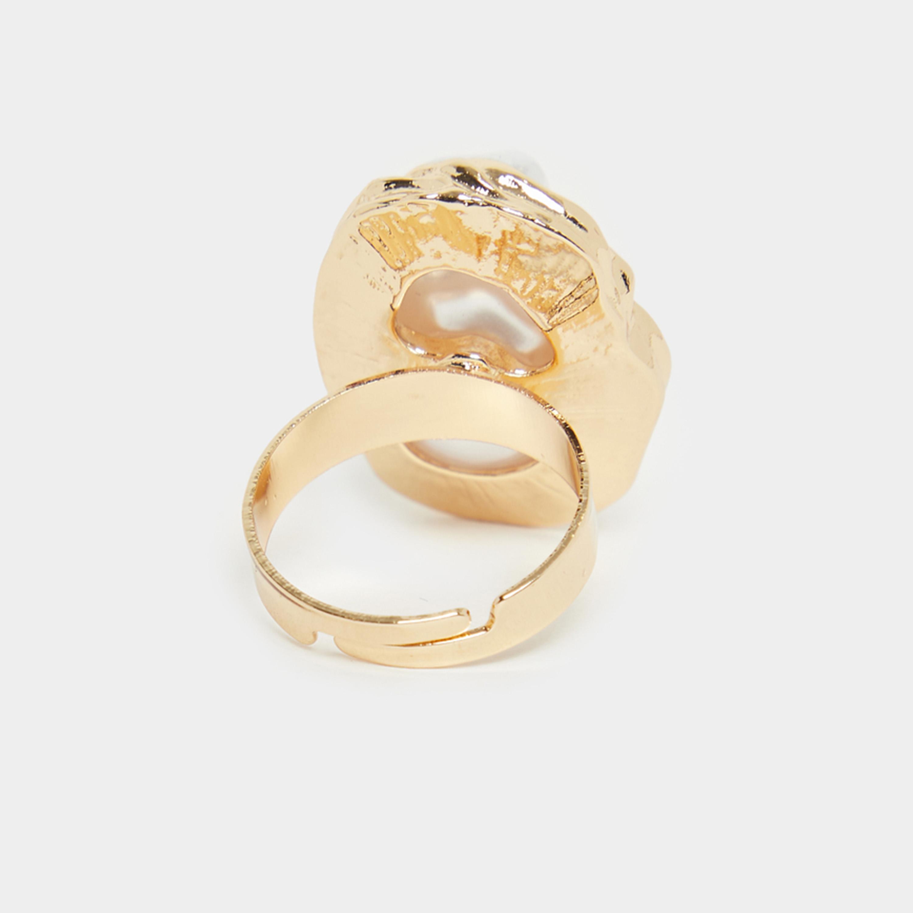 Styli Big Textured Faux Pearl Ring-women-watchesandjewellery-jewellery-rings-image-3