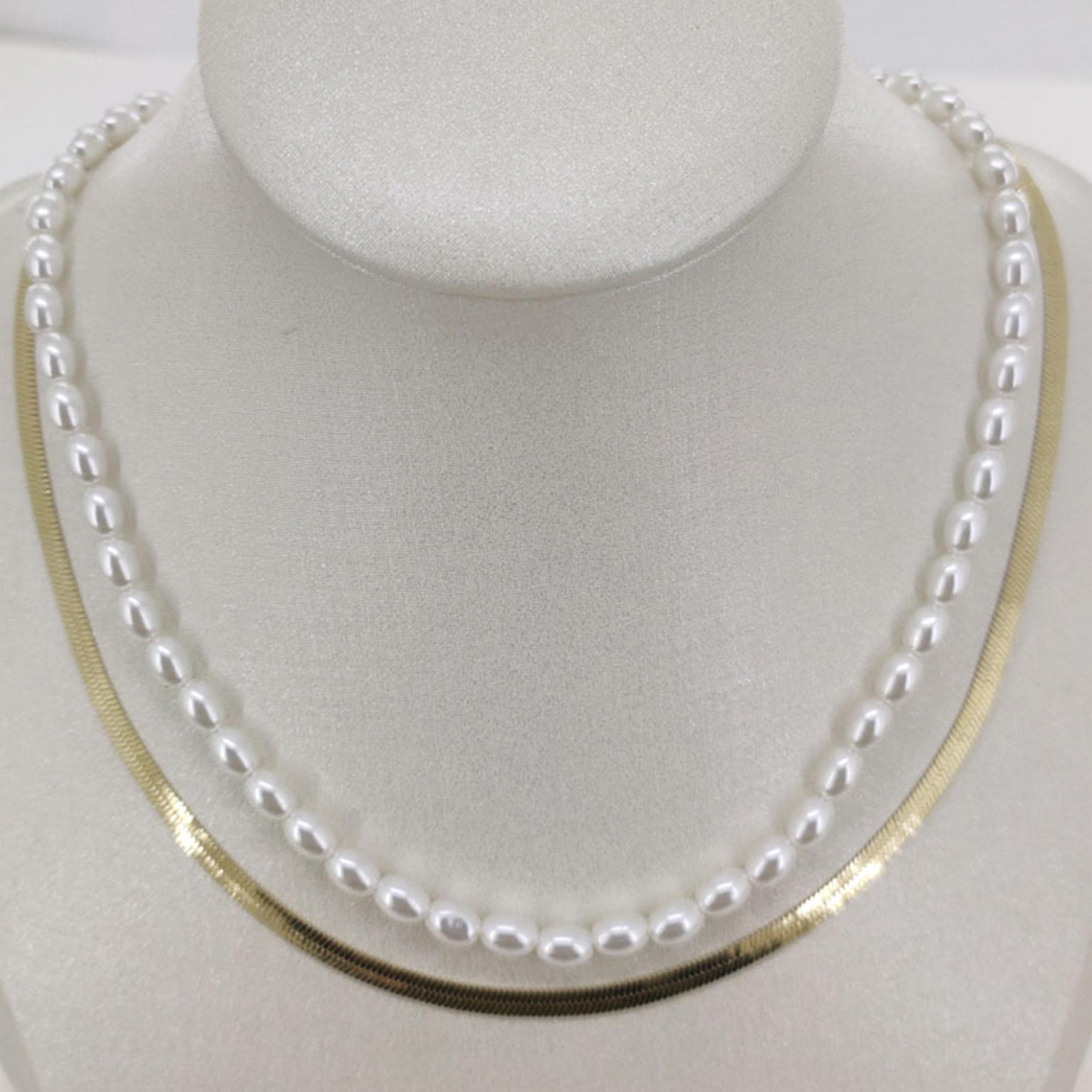 Styli Set of 2 - Faux Pearl Embellished Necklace-women-watchesandjewellery-jewellery-necklacesandpendants-image-1