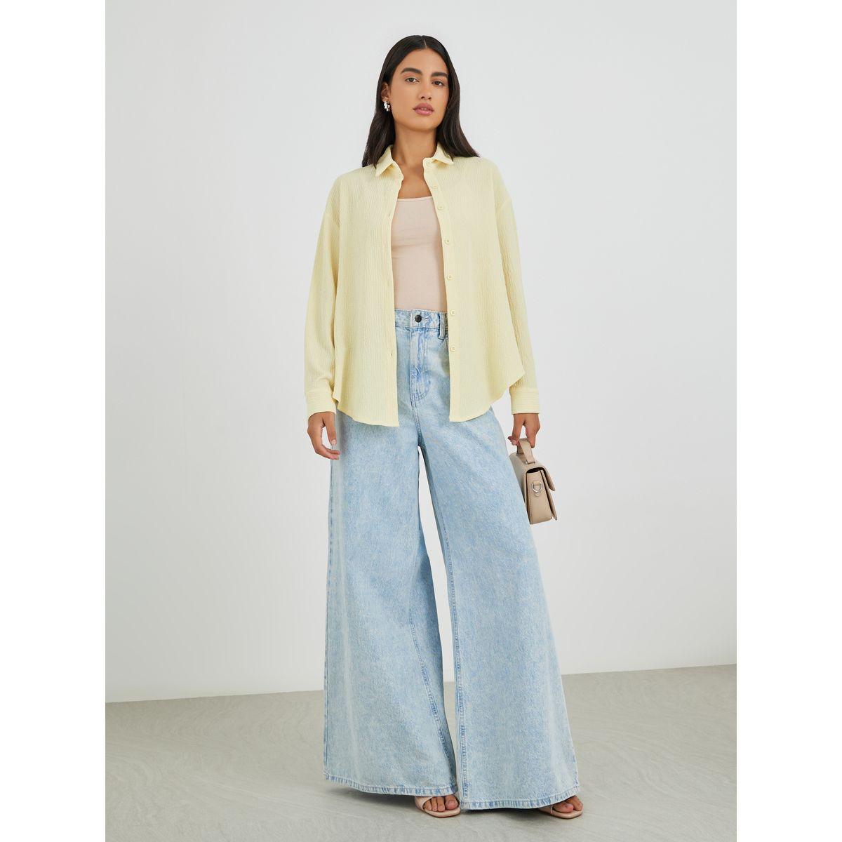 Styli Textured Oversized Collared Shirt-women-clothing-shirtsandblouses-shirts-image-3