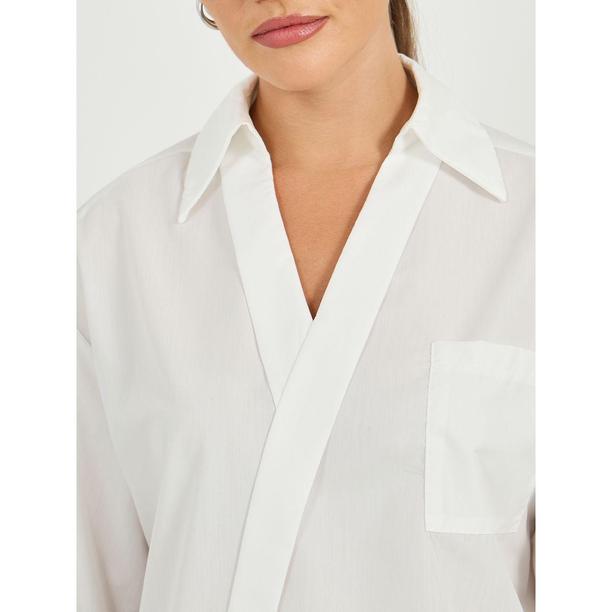 بلوزة فضفاضة بنمط لف وتفاصيل جيوب-women-clothing-shirtsandblouses-blouses-image-4