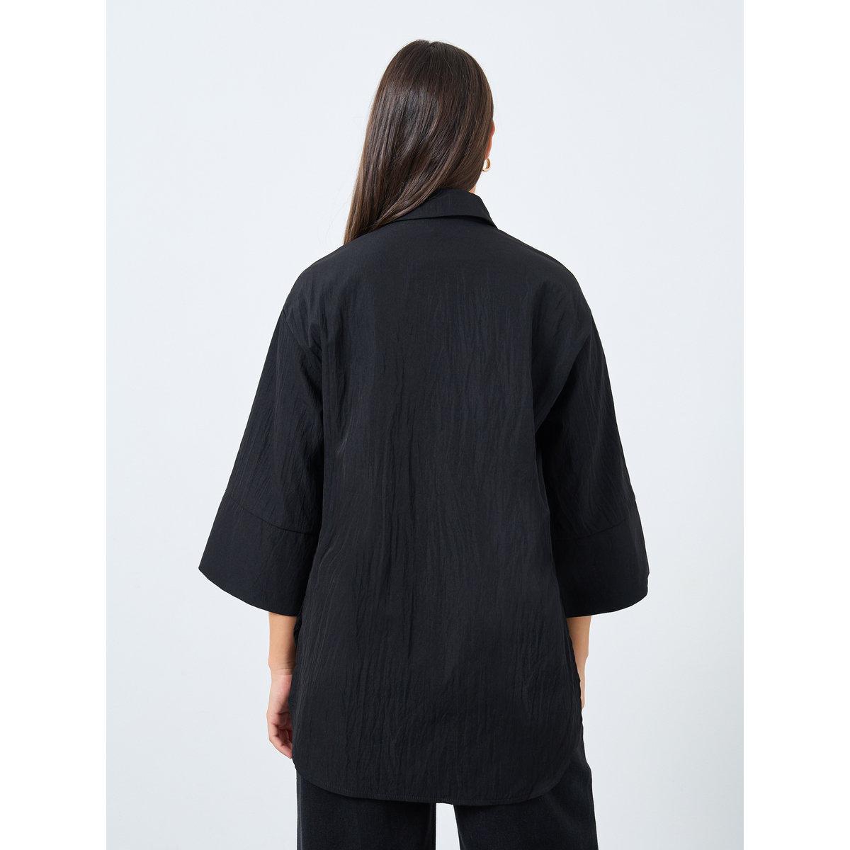 بلوزة فضفاضة بتفاصيل أربطة-women-clothing-shirtsandblouses-shirts-image-4