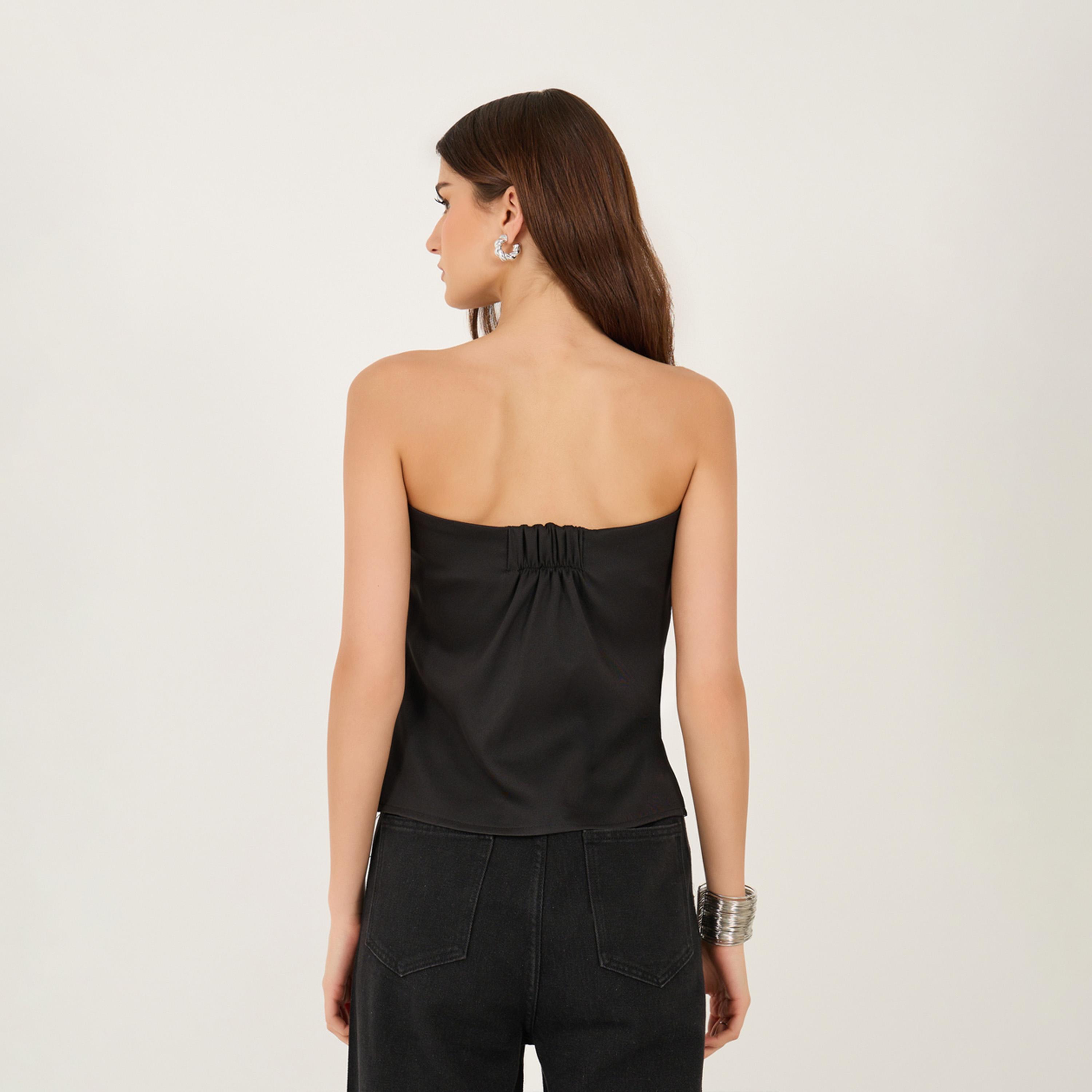 Styli Solid Bandeau Neck Waistcoat With Pockets Detail-women-clothing-coatsandjackets-waistcoats-image-4