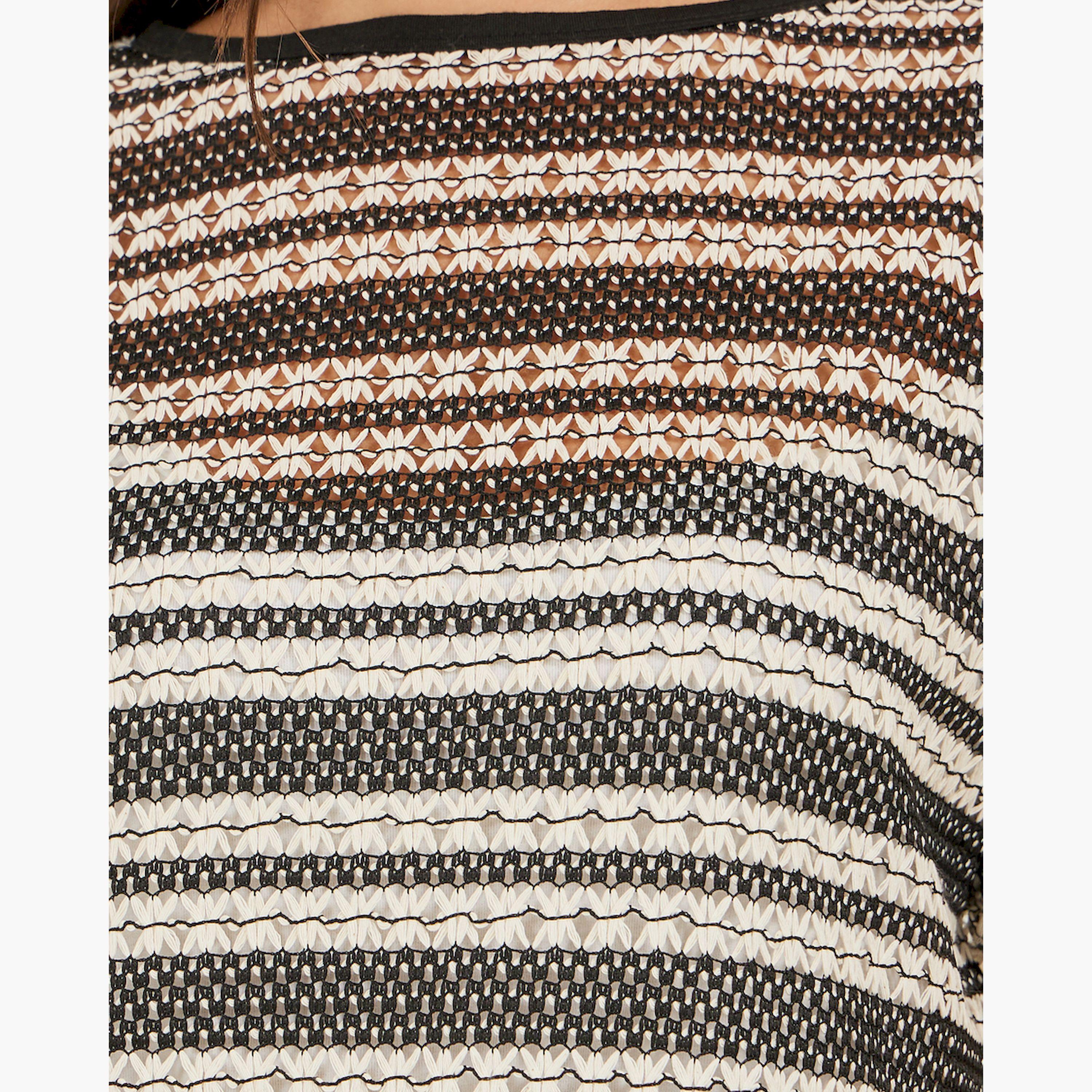 Styli Self Design Boatneck Neck Boxy T-Shirt-women-clothing-tshirts-image-4