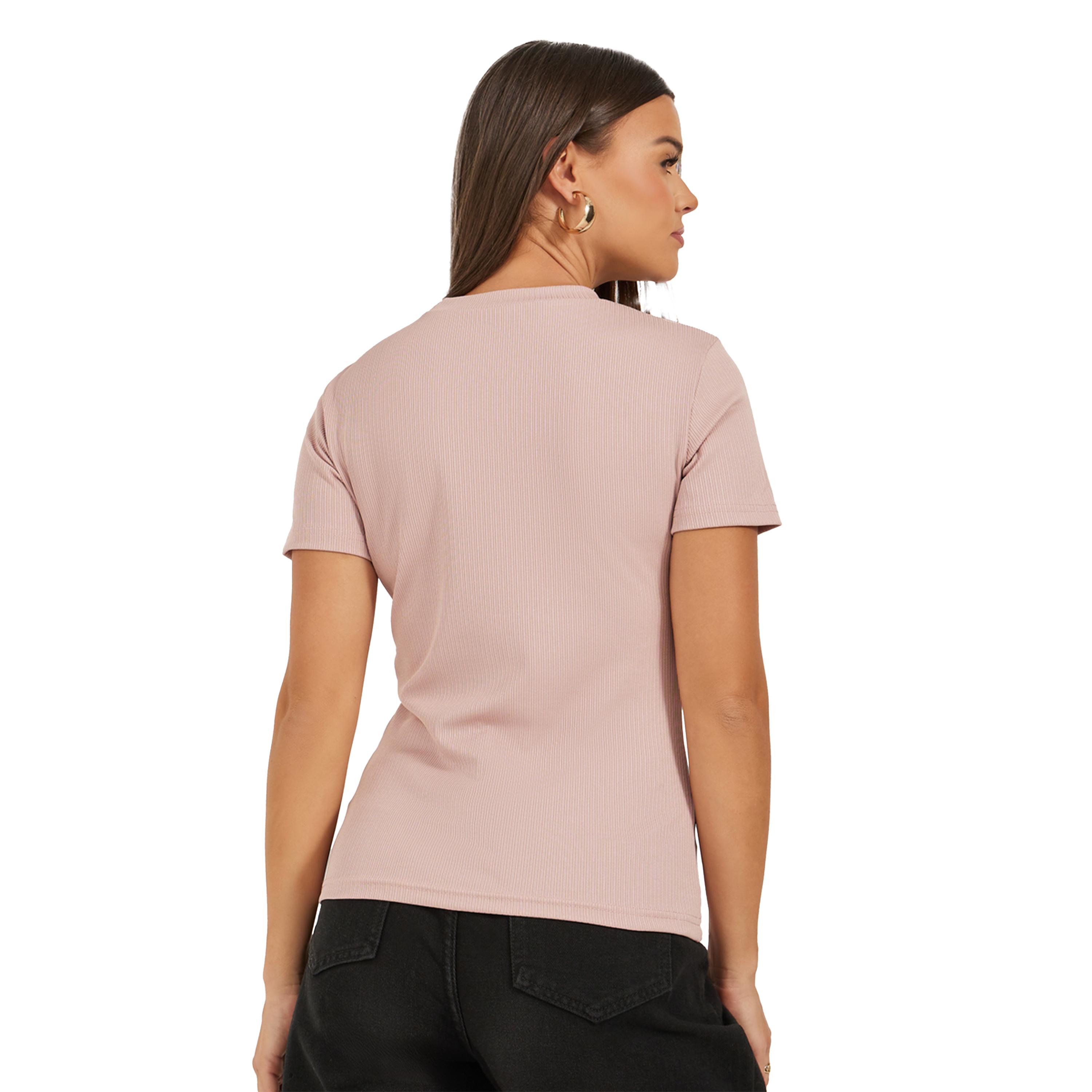 ستايلي -  تي شيرت برقبة دائرية وتفاصيل فيونكة-women-clothing-tshirts-image-6