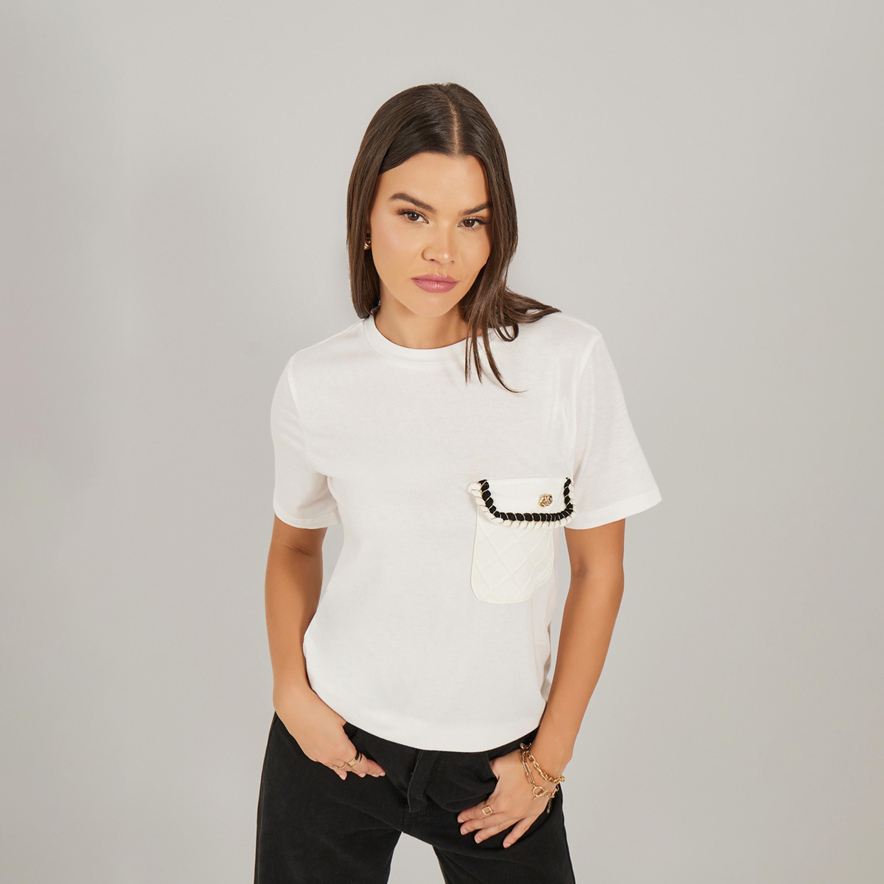 Styli Embellished Pocket Detail Regular Fit T-Shirt-women-clothing-tshirts-image-1
