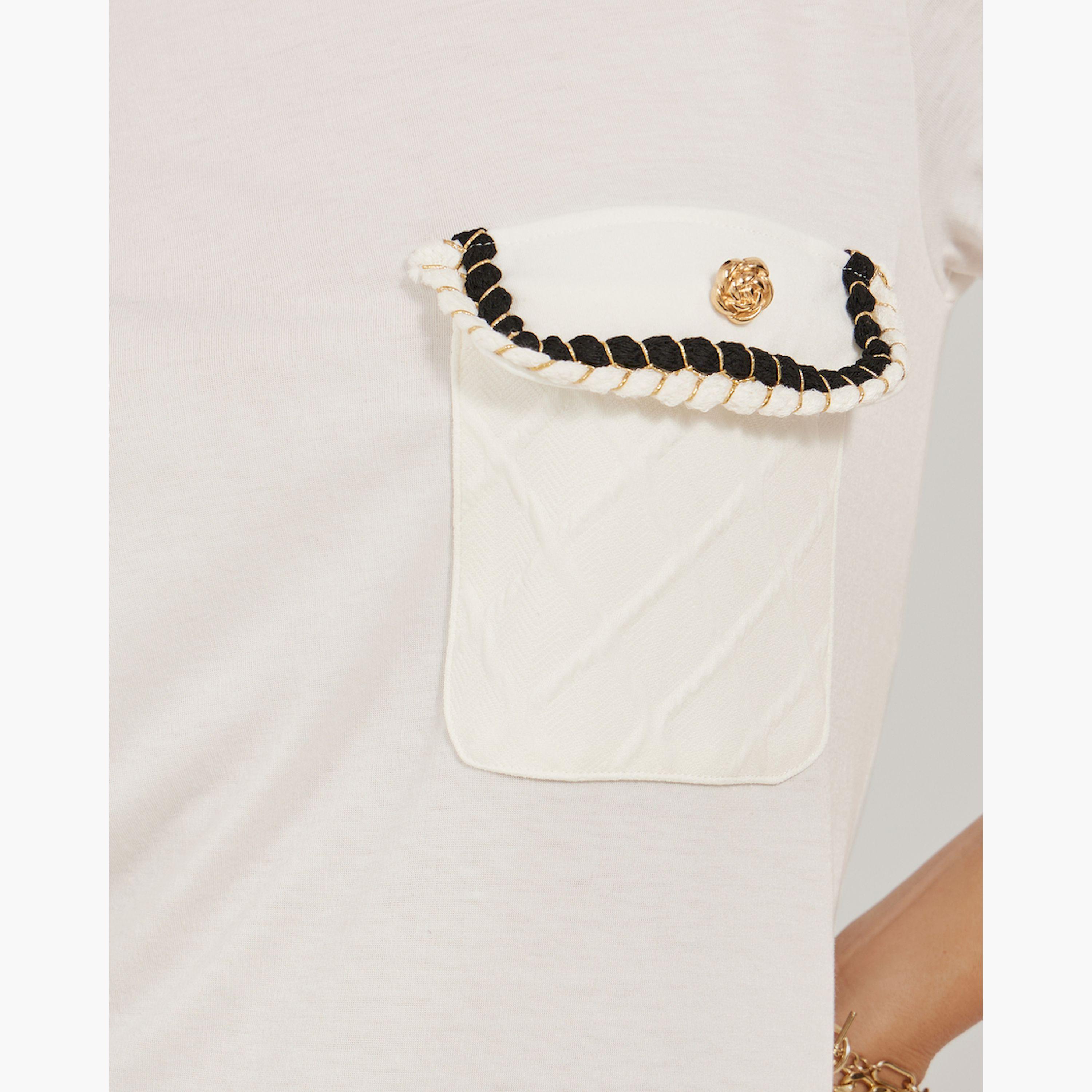 Styli Embellished Pocket Detail Regular Fit T-Shirt-women-clothing-tshirts-image-4