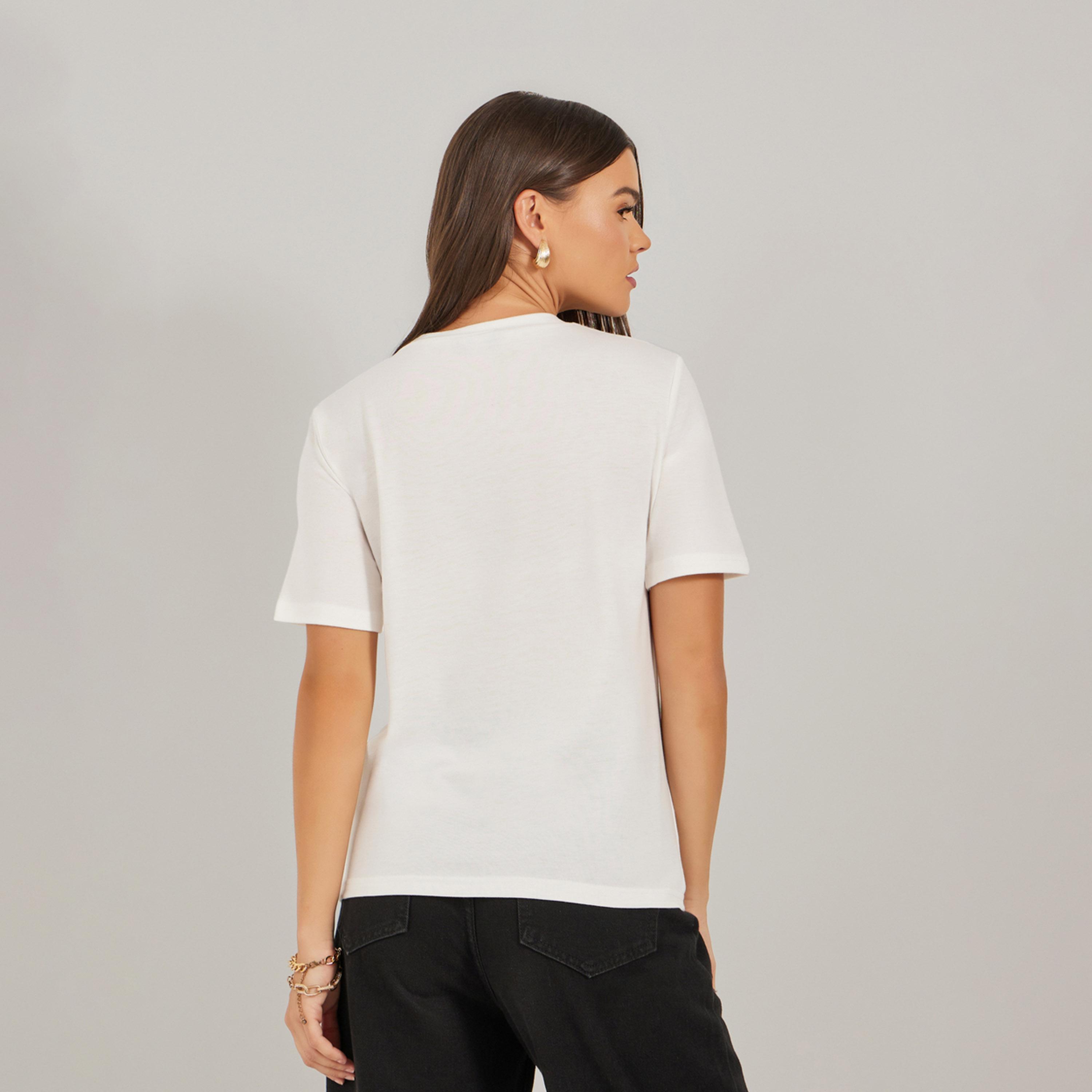 Styli Embellished Pocket Detail Regular Fit T-Shirt-women-clothing-tshirts-image-5
