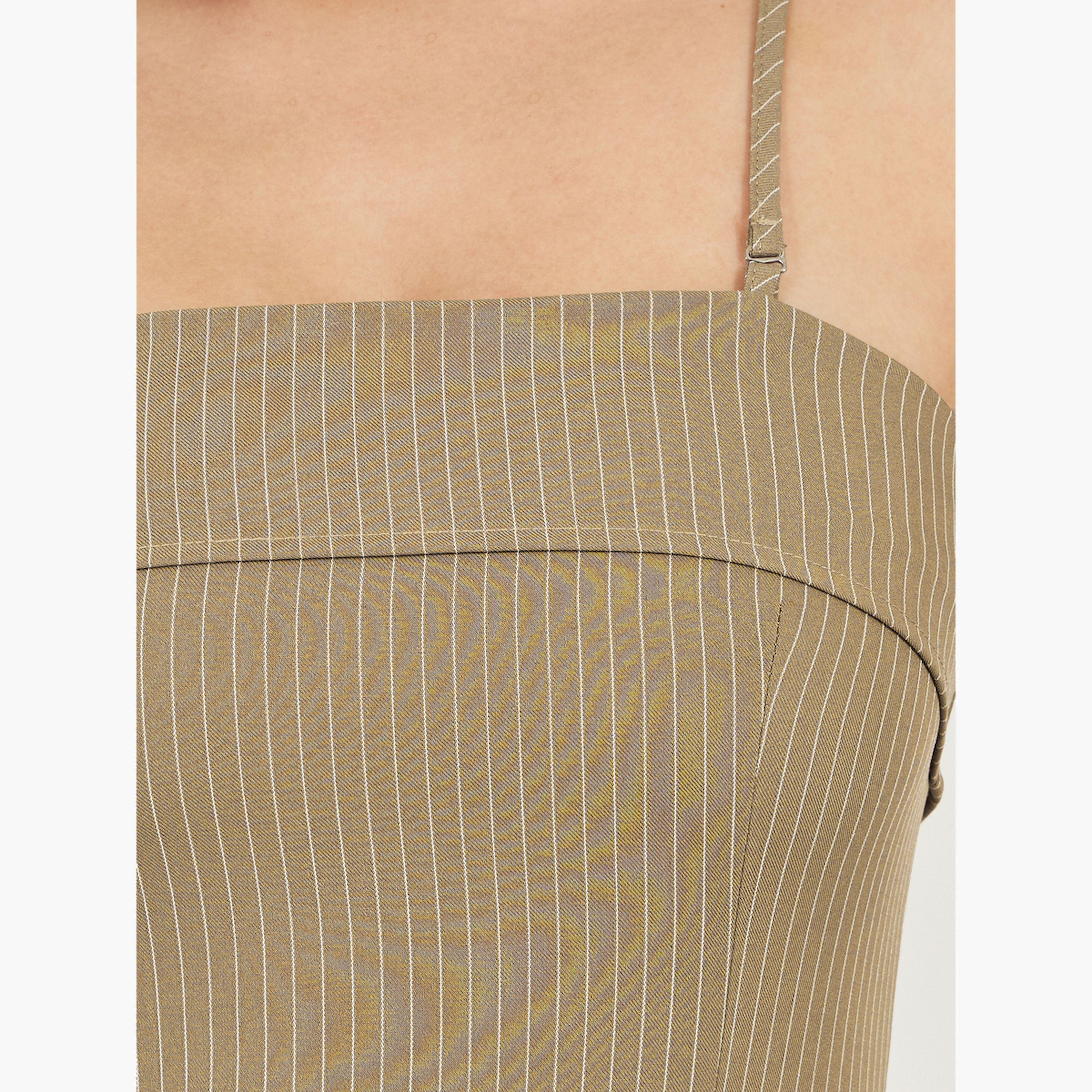 ستايلي - فستان مخطط متوسط الطول بدون أكمام-women-clothing-dresses-image-3