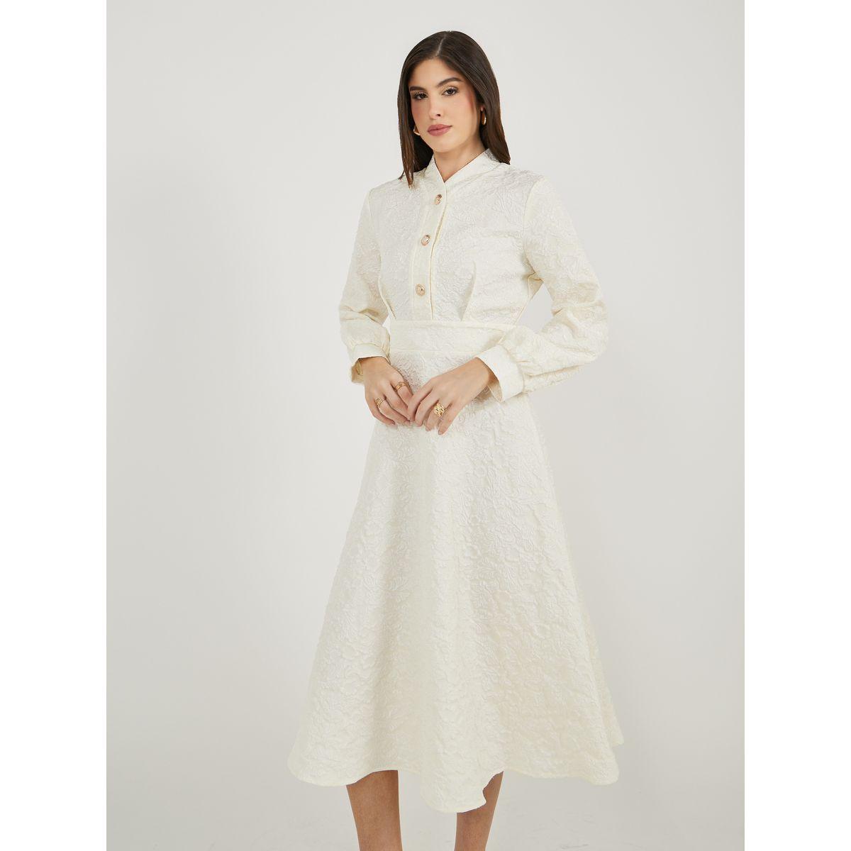 فستان ميدي جاكار بأكمام طويلة-women-clothing-dresses-image-3