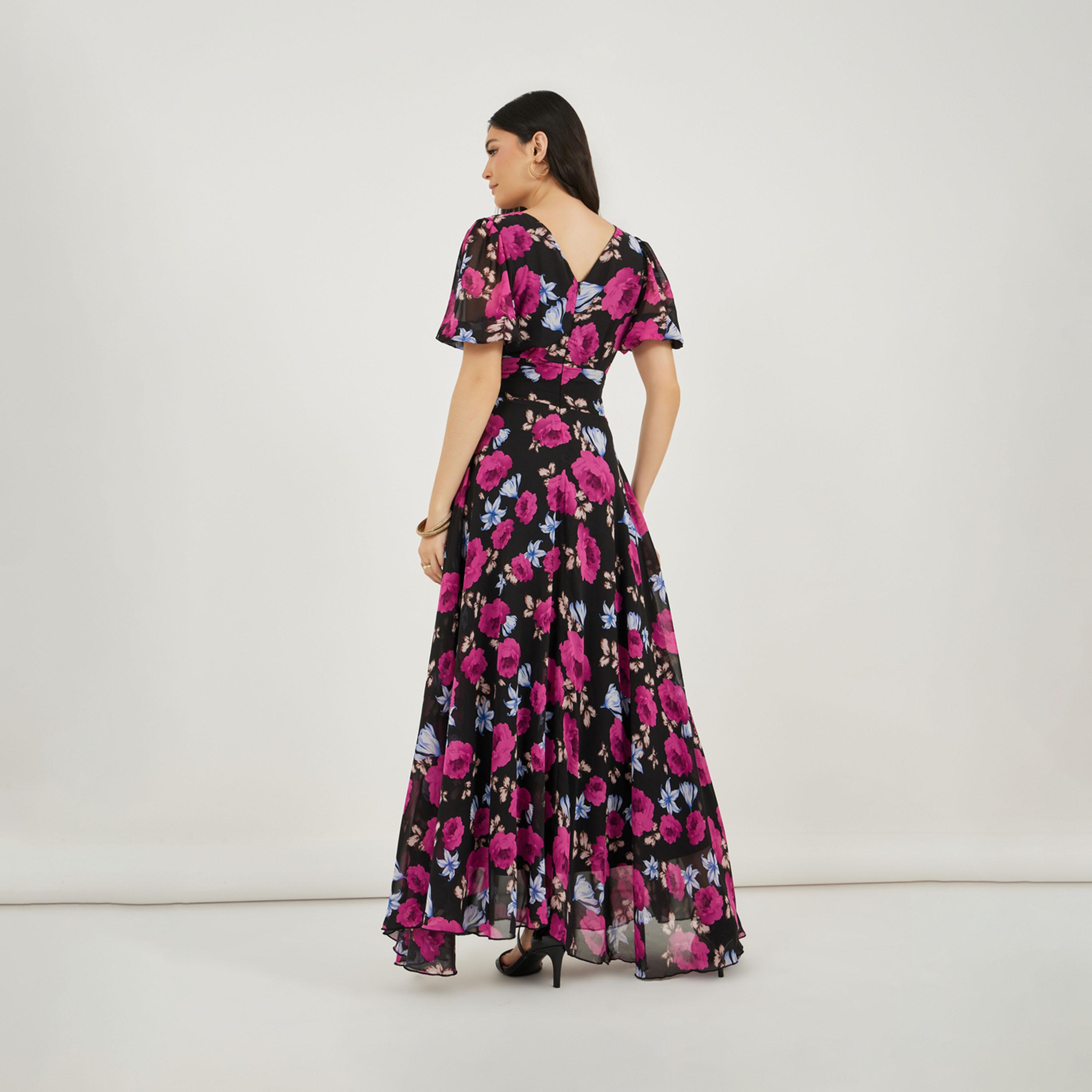 ستايلي - فستان ماكسي مورد بالكامل-women-clothing-dresses-image-6