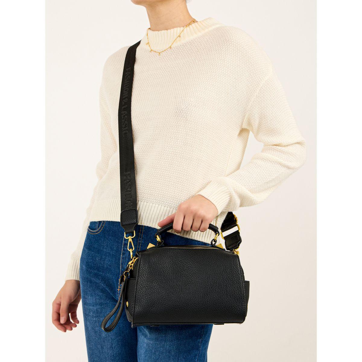 Styli Bowling Bag with Adjustable Strap and Zip Closure-women-bagsandwallets-handbags-image-3