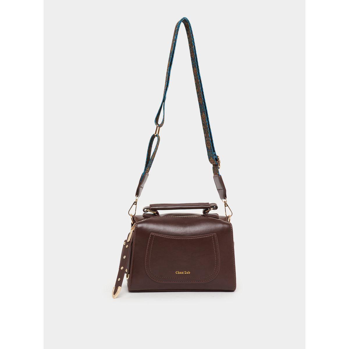 Styli Bowling Bag with Adjustable Strap and Zip Closure-women-bagsandwallets-handbags-image-4