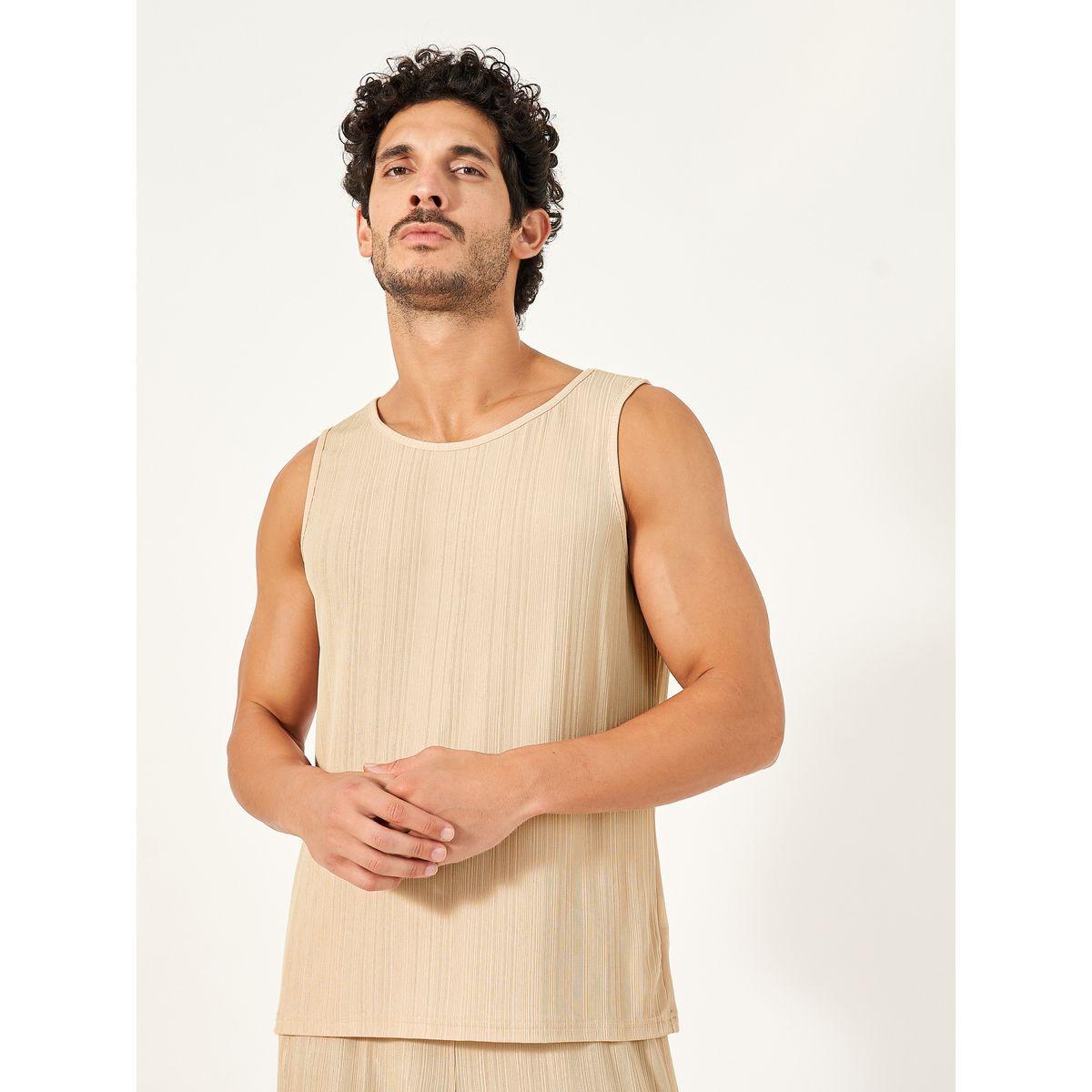 طقم من بنطال بيجاما مع بلوزة محبوكة بلا أكمام-men-clothing-nightwear-sets-image-2