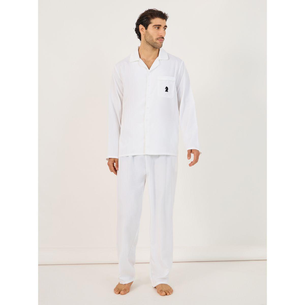 Styli Woven Checked Pocket Detail Shirt & Pyjama Set-men-clothing-nightwear-sets-image-1