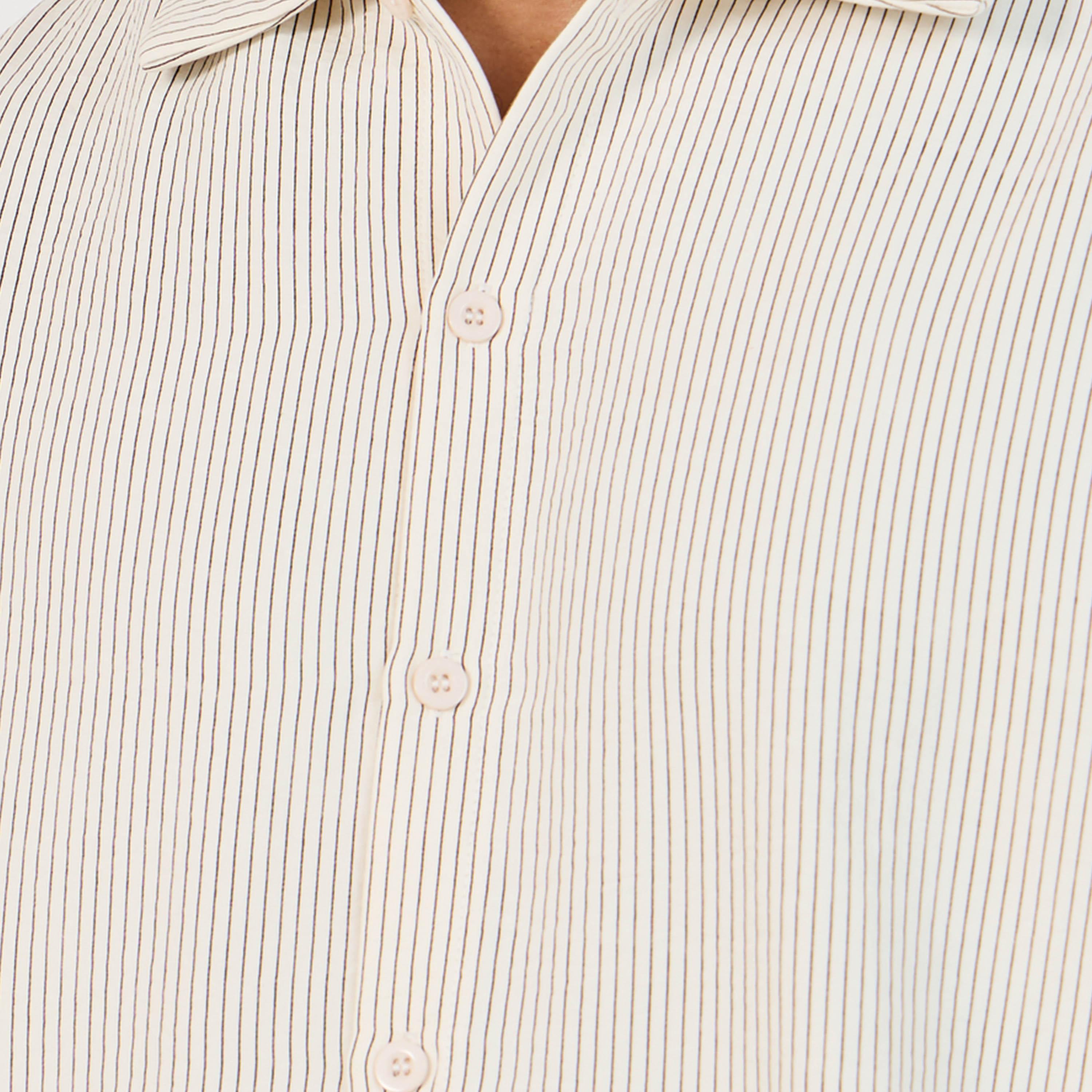 Styli Unwind Textured Woven Striped Long Sleeve Shirt & Pyjama Set-men-clothing-nightwear-sets-image-3