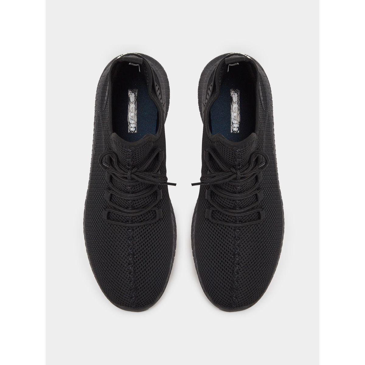 Styli Textured Slip On Sneakers with Lace Up Details-men-shoes-sneakers-image-5