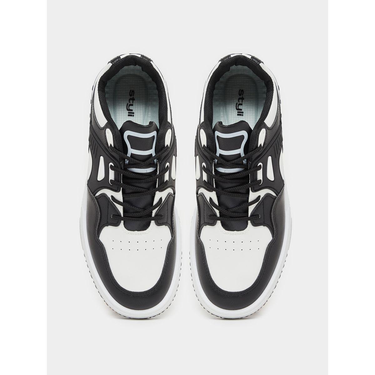 حذاء سنيكرز بنمط كتل الالوان ورباط غلق-men-shoes-sneakers-image-5