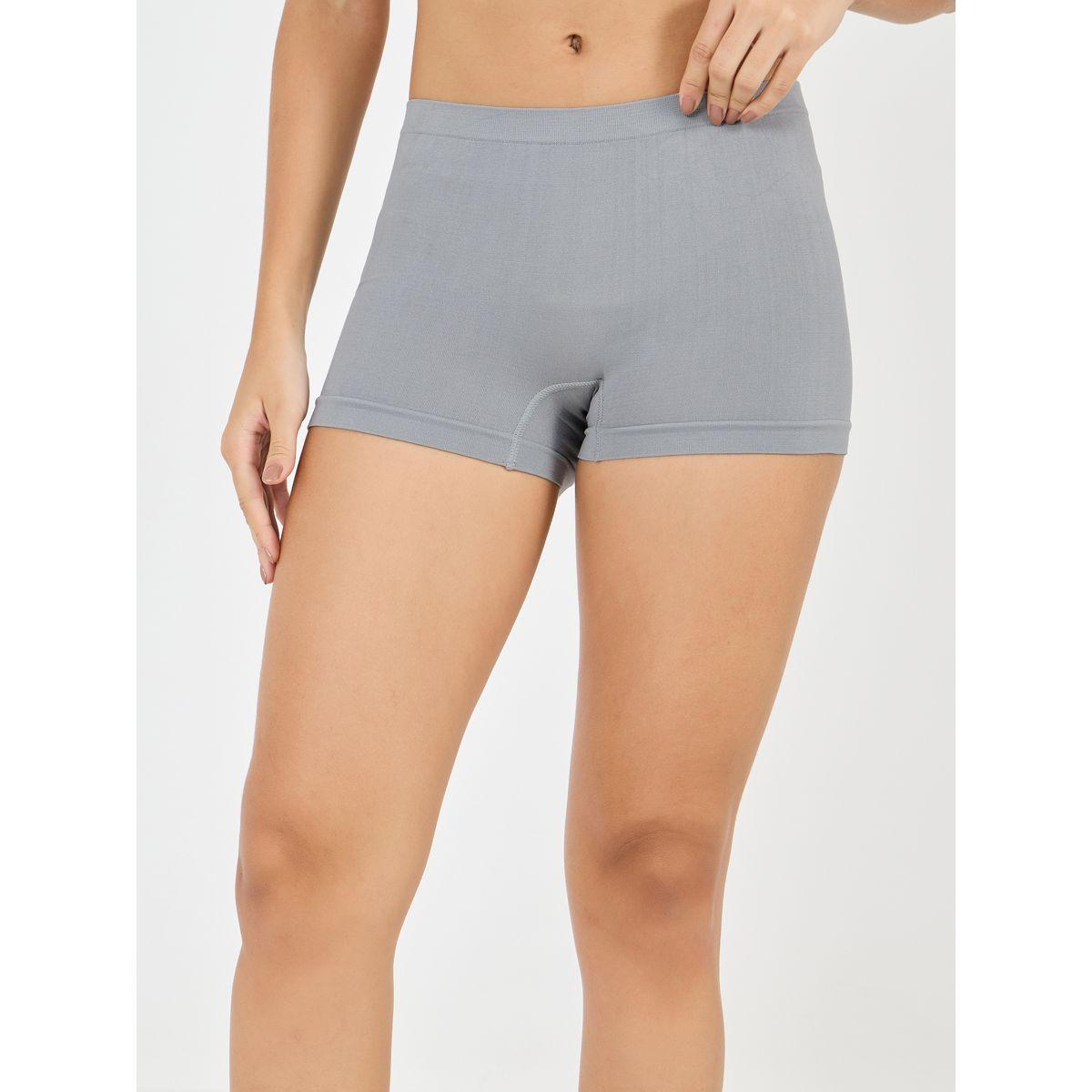 مجموعة من 3 - بوي شورت سادة بلا درزات-women-clothing-lingerie-panties-image-6