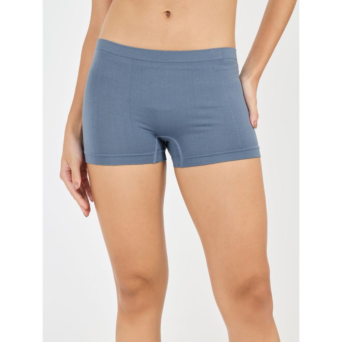 مجموعة من 3 - بوي شورت سادة بلا درزات-women-clothing-lingerie-panties-image-7