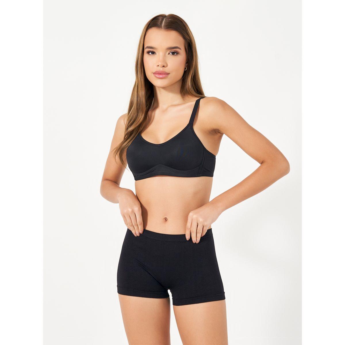 مجموعة من 3 - بودي شورت سادة بلا درزات-women-clothing-lingerie-panties-image-3